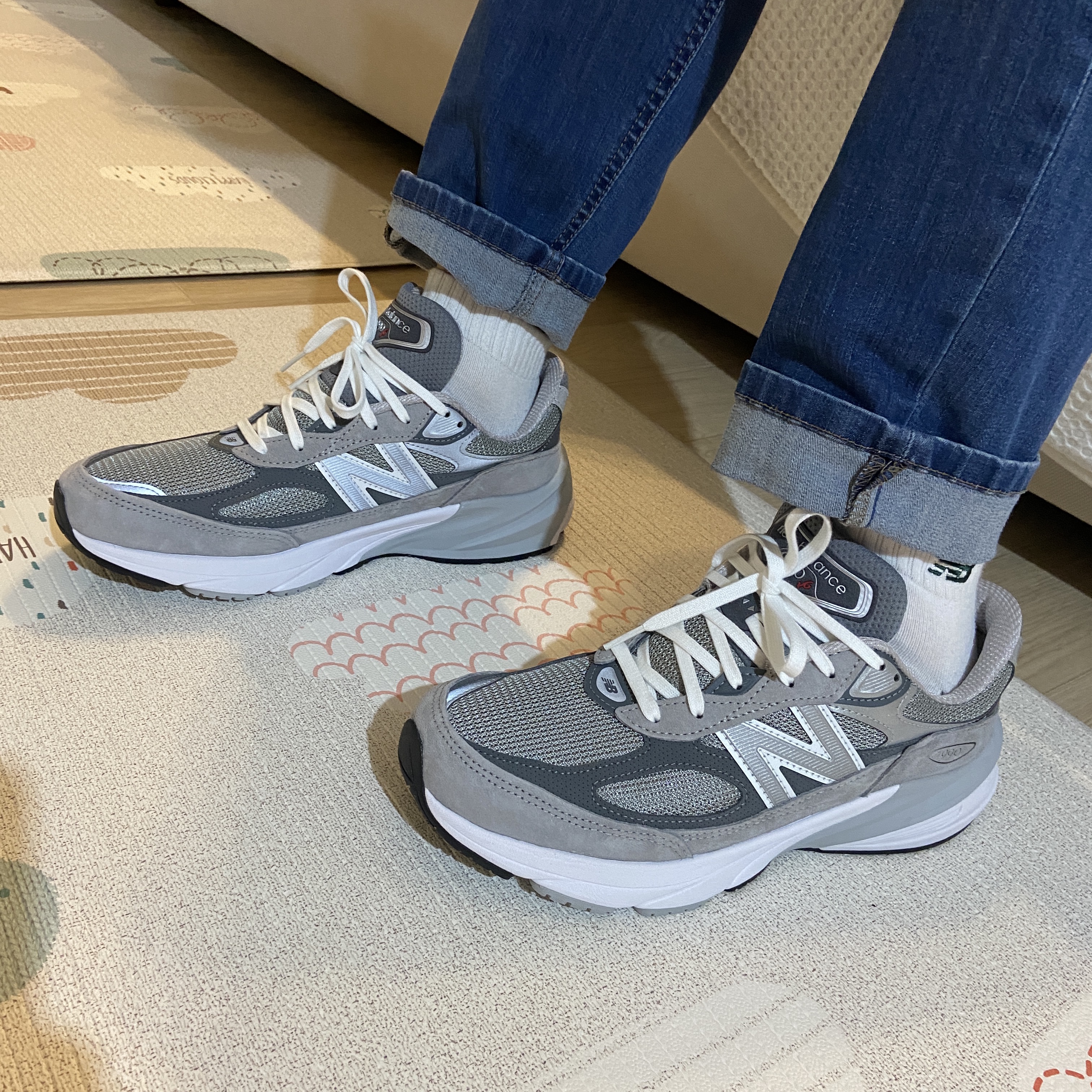 New Balance 990v6 Made in USA Grey - D Standard 착용 스타일 - 1