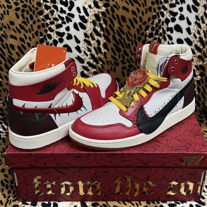 (W) Jordan 1 x Teyana Taylor Zoom CMFT 2 Gym Red 착용 스타일 - 1