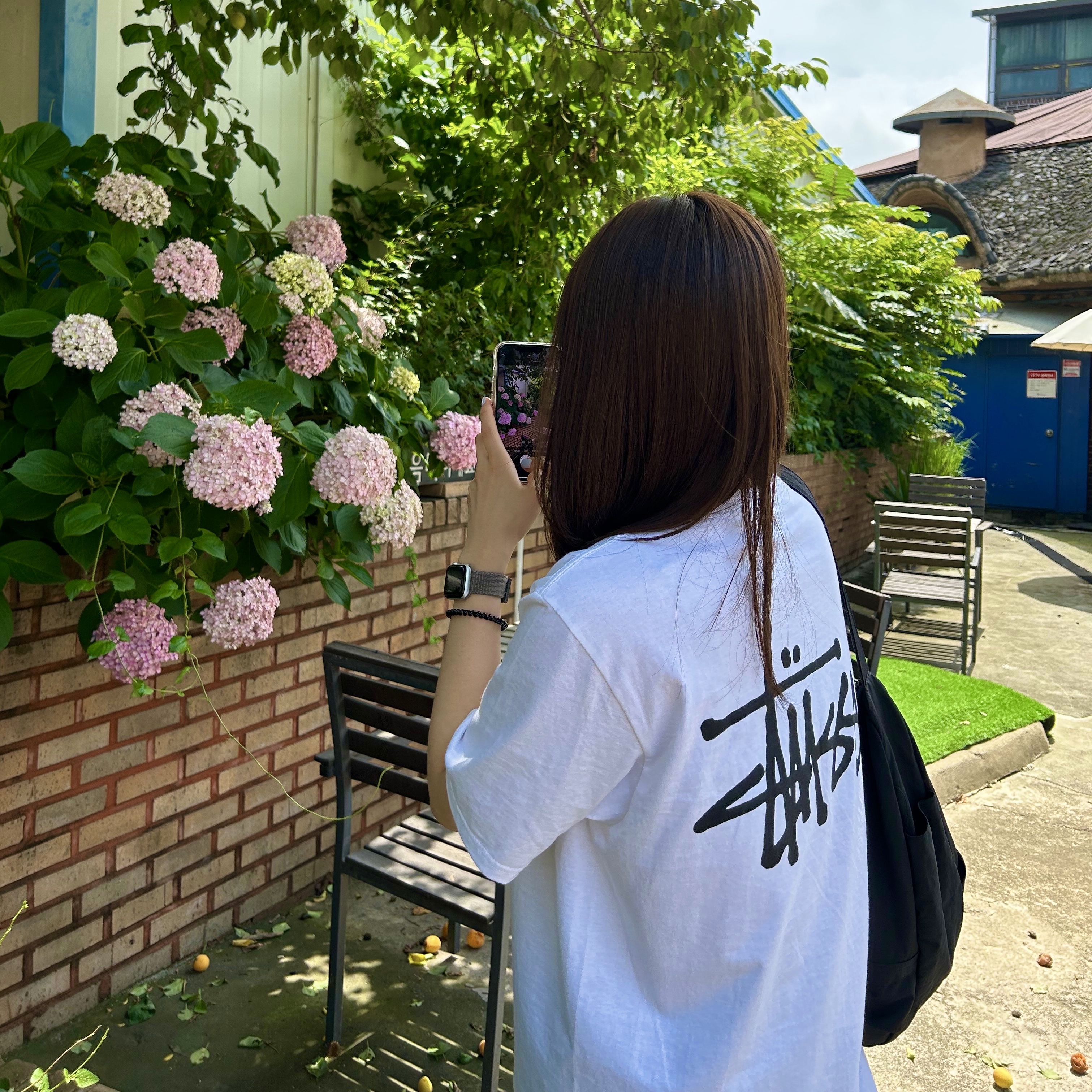 Stussy Basic Stussy T-Shirt White 2023 착용 스타일