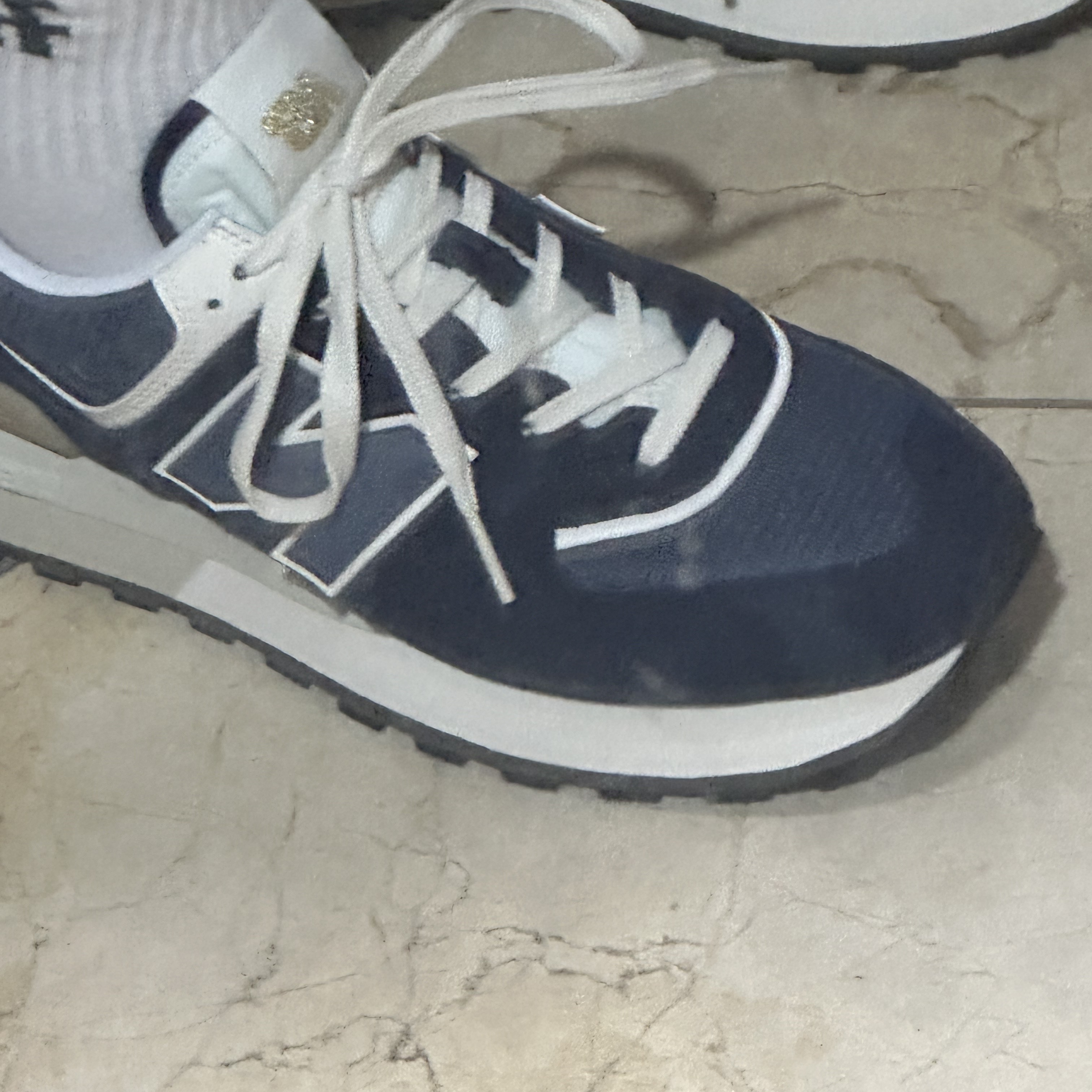 New Balance 574 Legacy Navy 착용 스타일 - 2