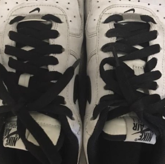 Nike Air Force 1 '07 White Black 착용 스타일