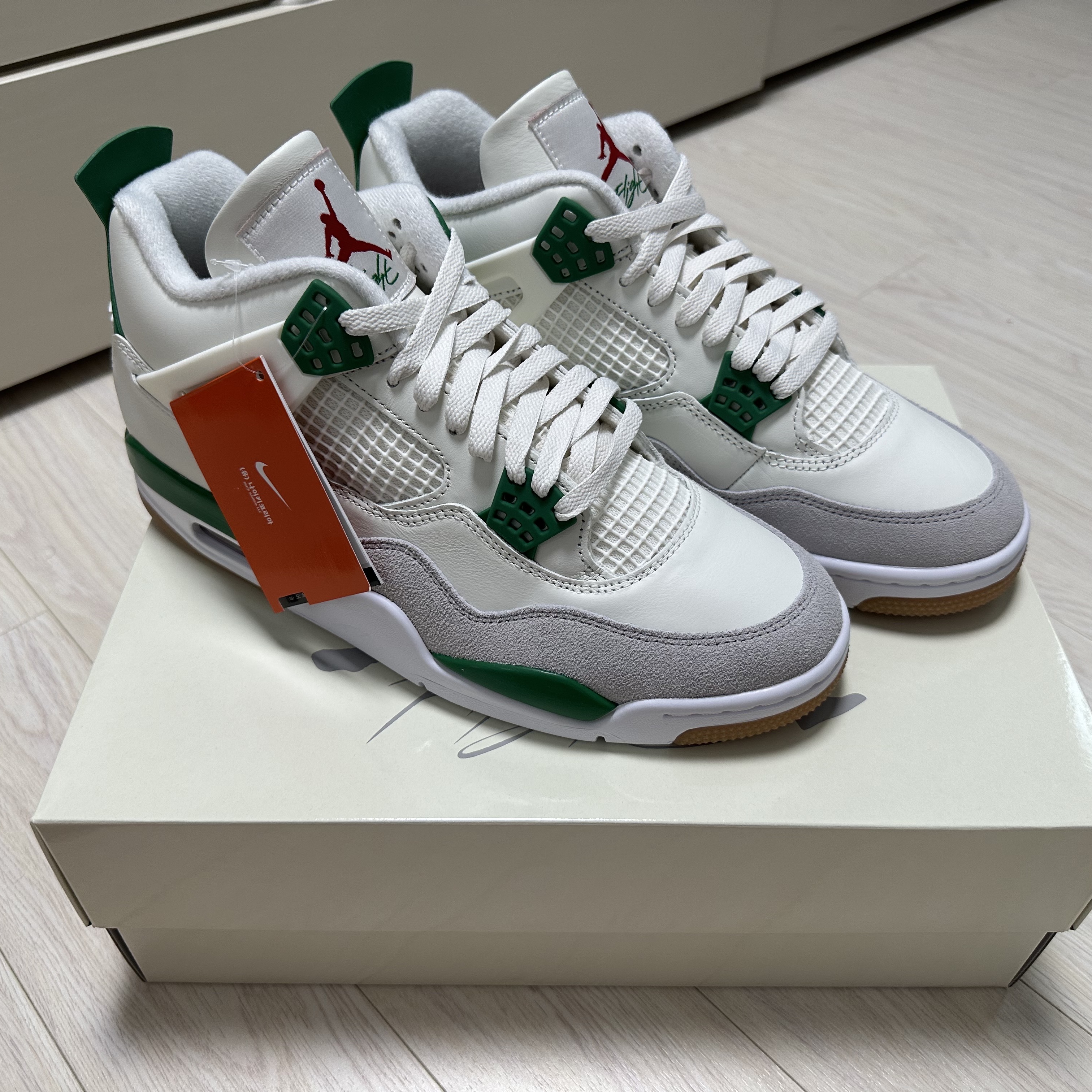 Jordan 4 x Nike SB Retro SP Pine Green 착용 스타일