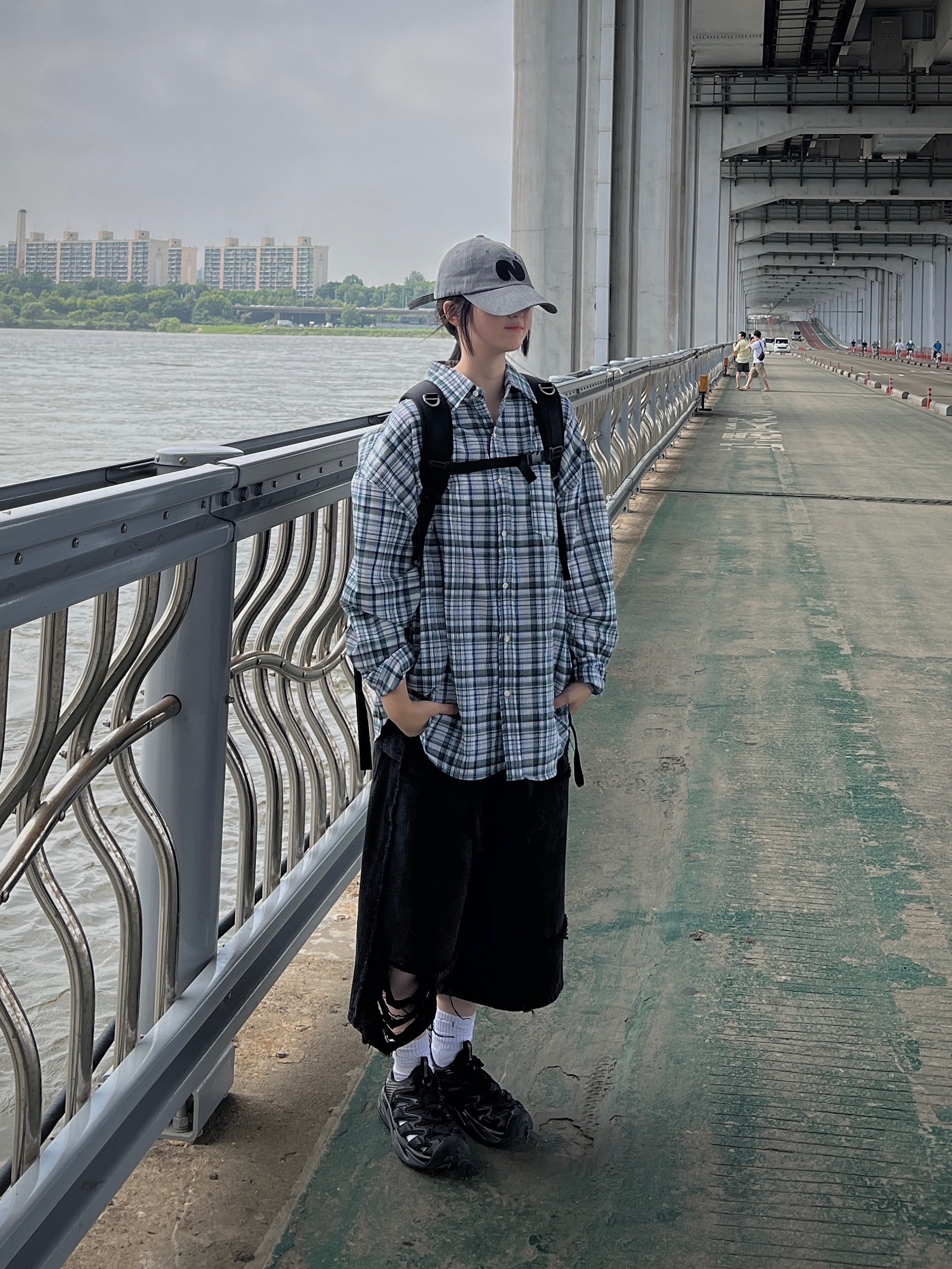 Hoka Hopara Black 착용 스타일 - 2