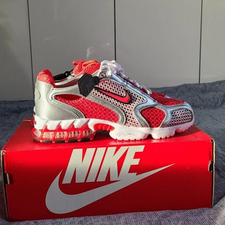 Nike Air Zoom Spiridon Cage 2 Varsity Red 착용 스타일 - 1