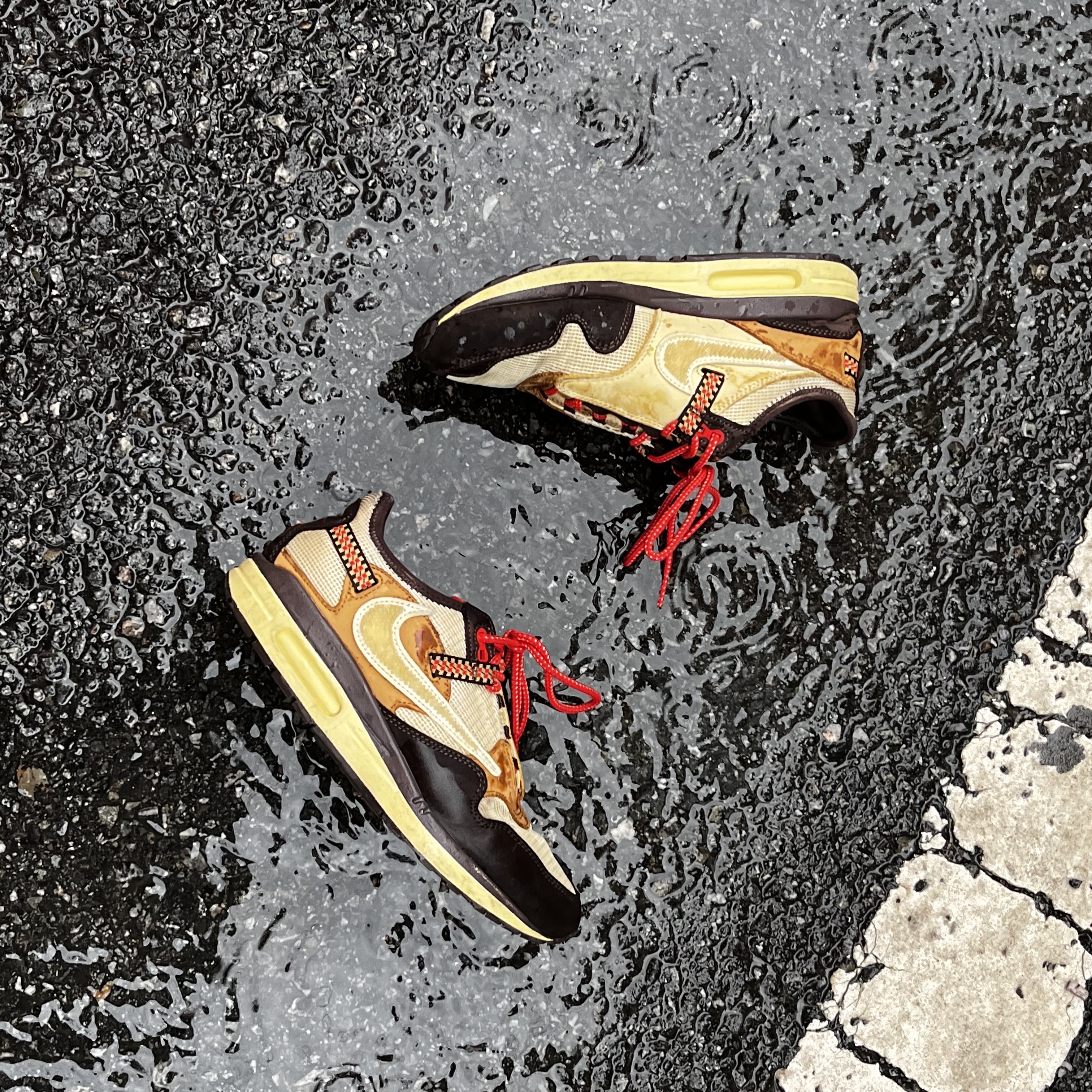 Nike x Travis Scott Air Max 1 Cact.us Brown 착용 스타일