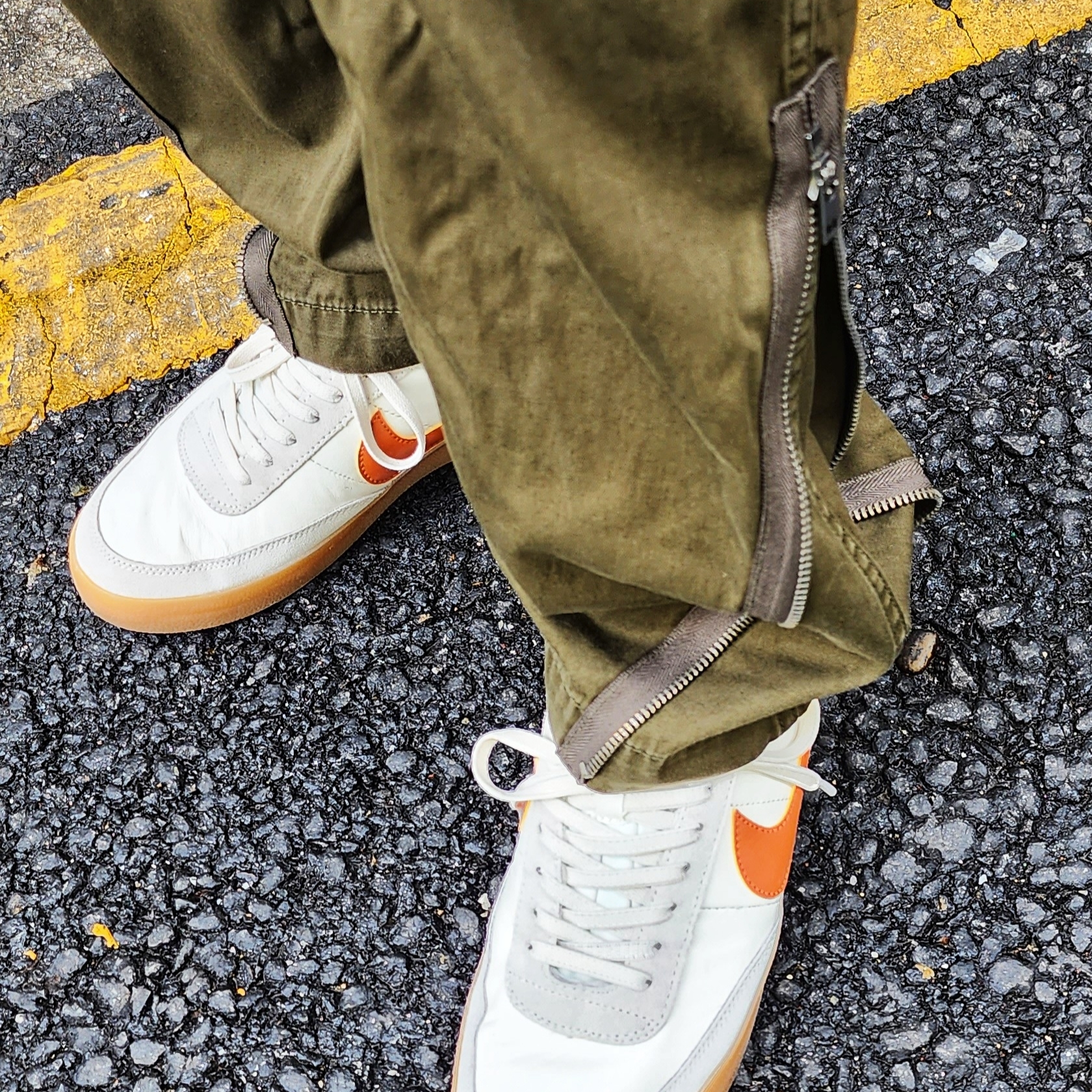 Nike Killshot 2 Leather Sail Desert Orange 착용 스타일