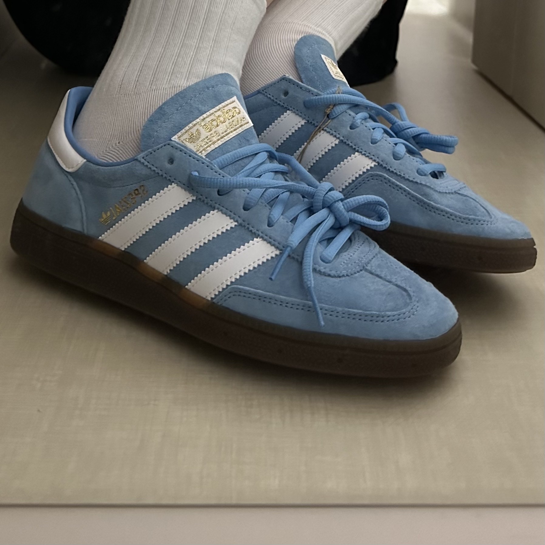 Adidas Spezial Handball Light Blue 착용 스타일 - 2