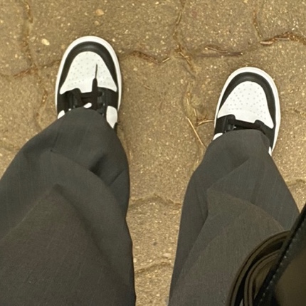 (GS) Nike Dunk Low Black 착용 스타일