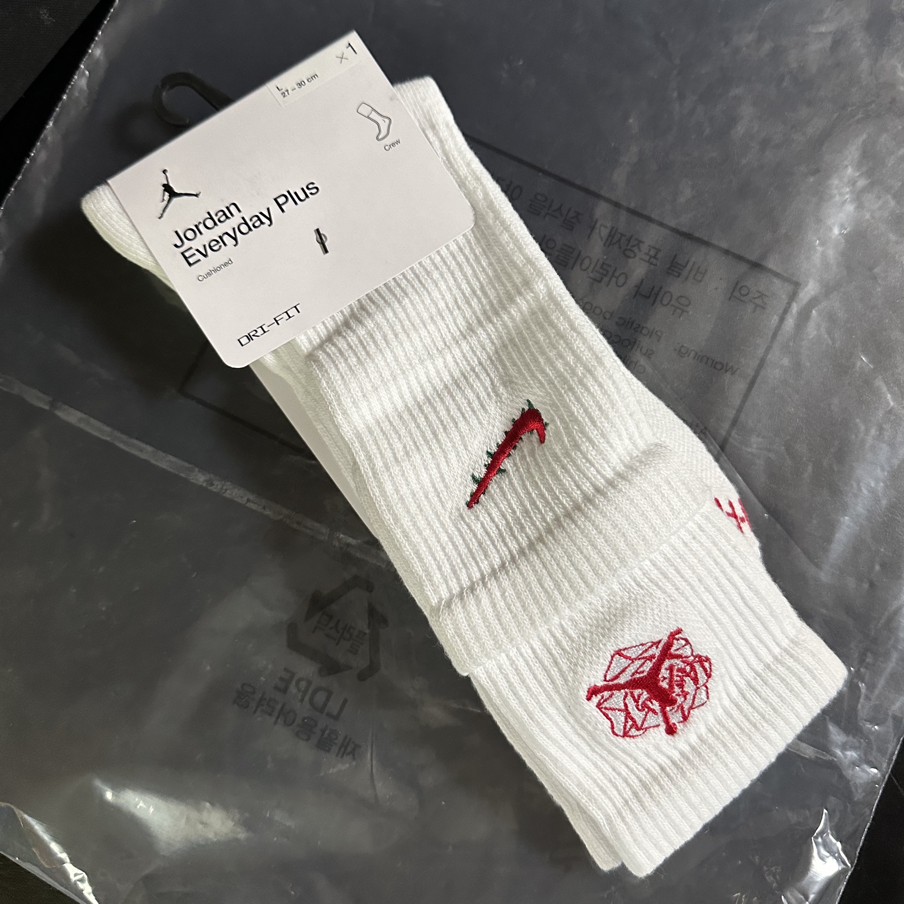 Jordan x Teyana Taylor Cushioned Crew Socks White 착용 스타일
