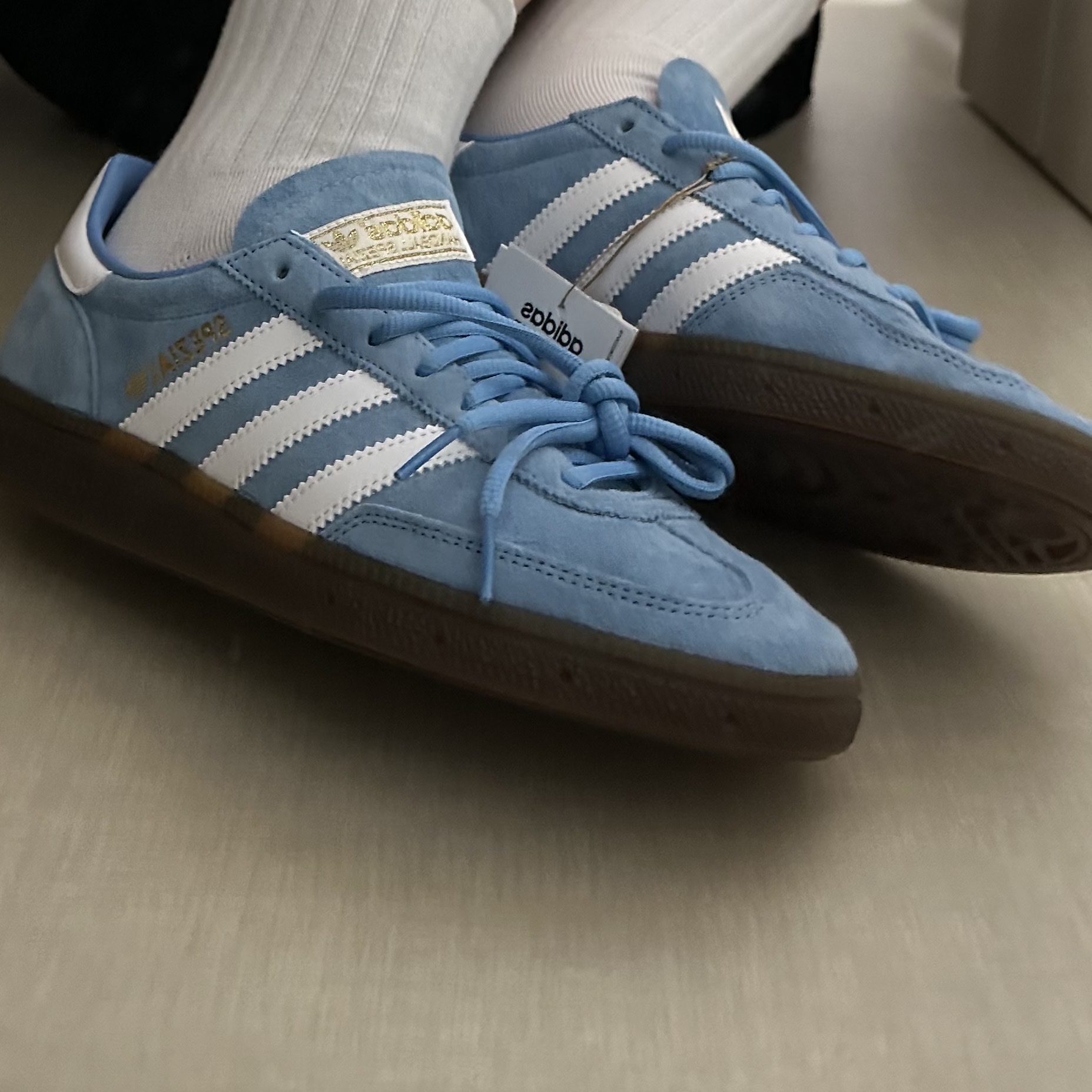 Adidas Spezial Handball Light Blue 착용 스타일 - 3