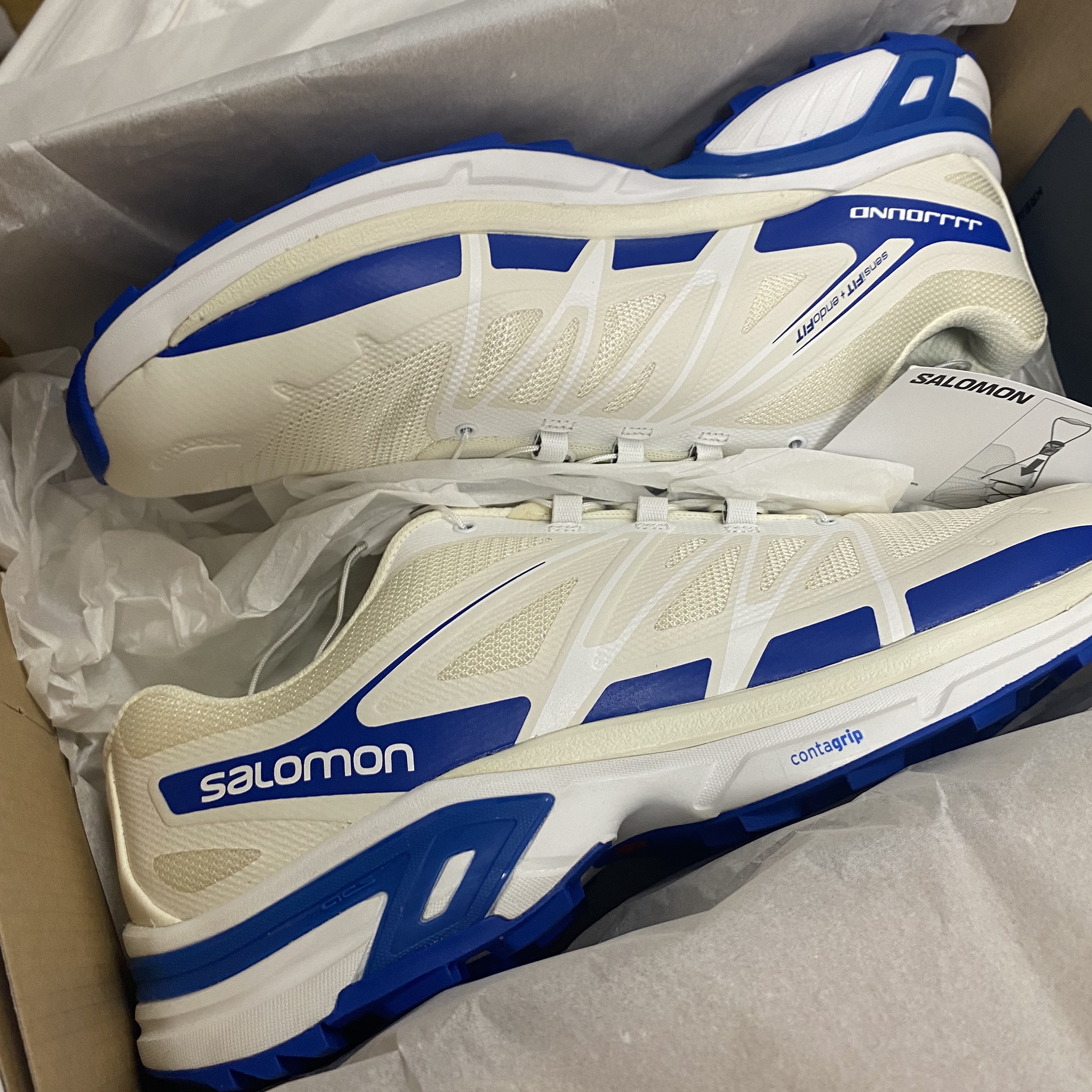 Salomon x JJJJound XT-Wings 2 White Lapis Blue 착용 스타일