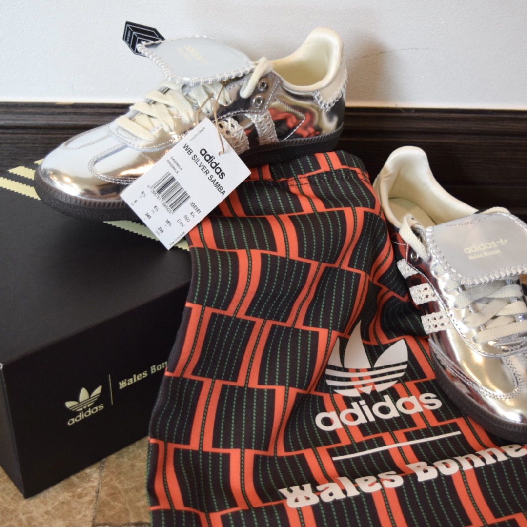 Adidas x Wales Bonner Samba Silver Metallic 착용 스타일 - 1