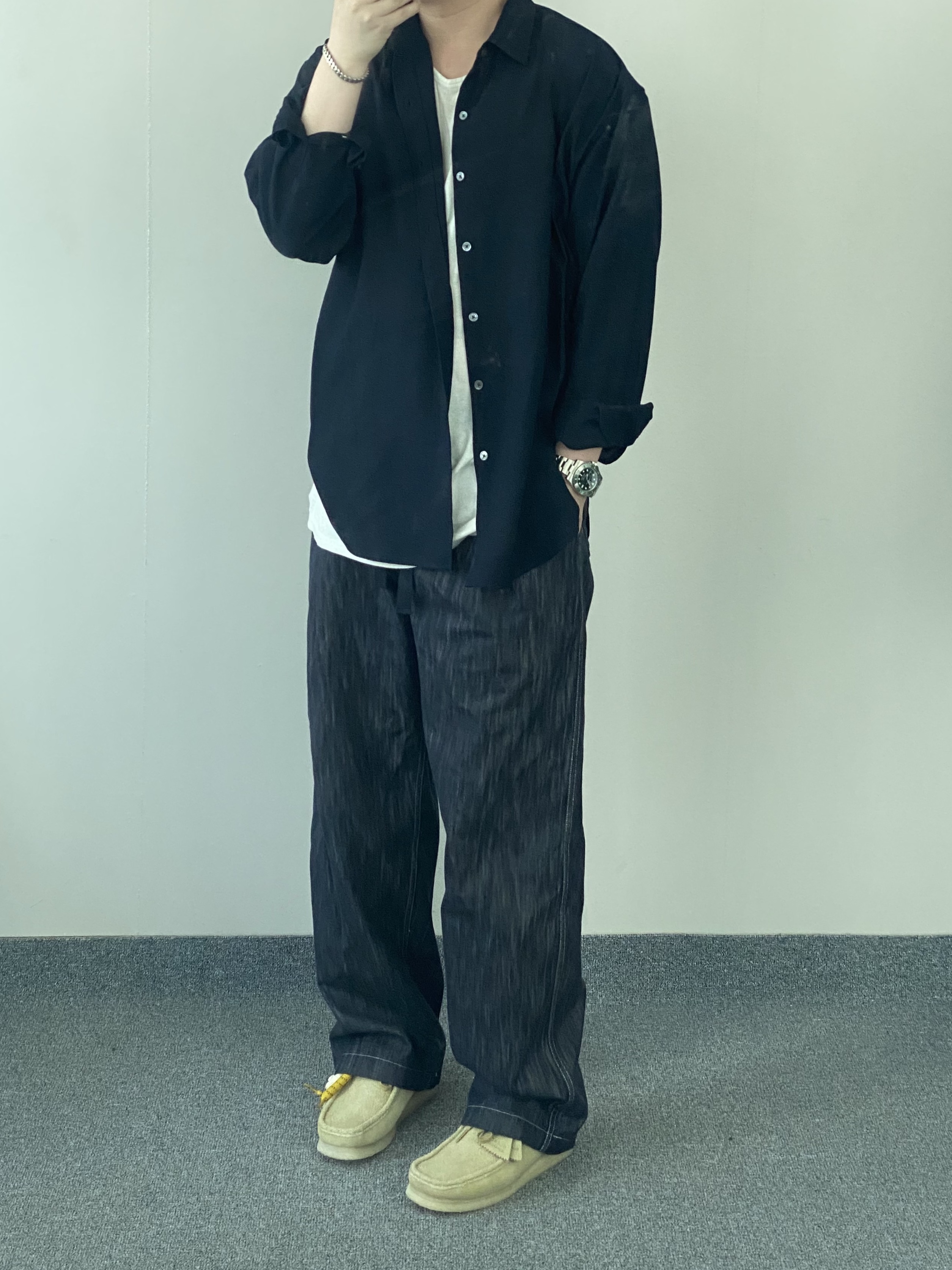 Clarks x Thisisneverthat Wallabee Maple 착용 스타일 - 1