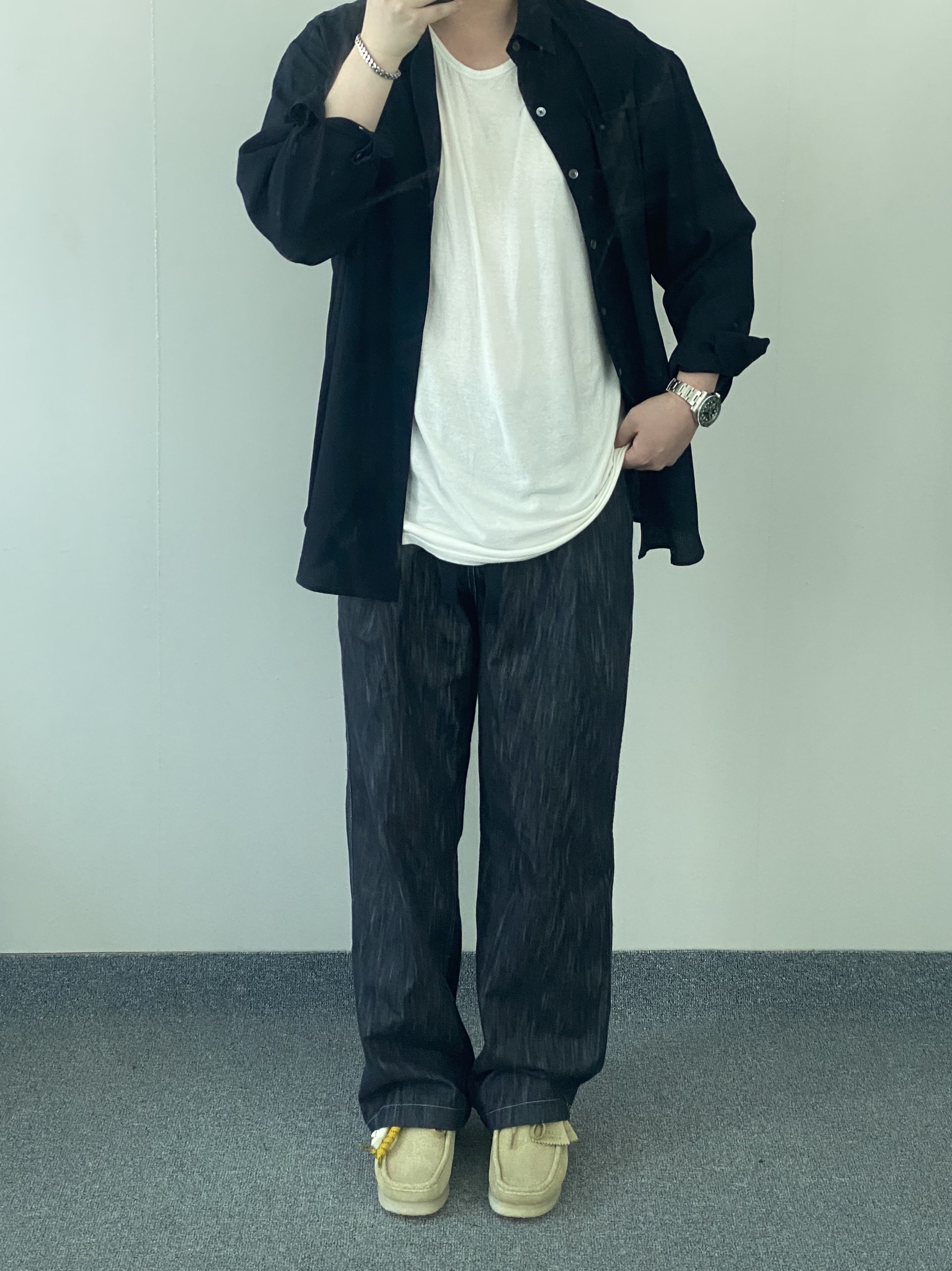 Clarks x Thisisneverthat Wallabee Maple 착용 스타일 - 2