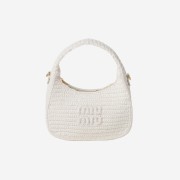 Miu Miu Wander Crochet Hobo bag White