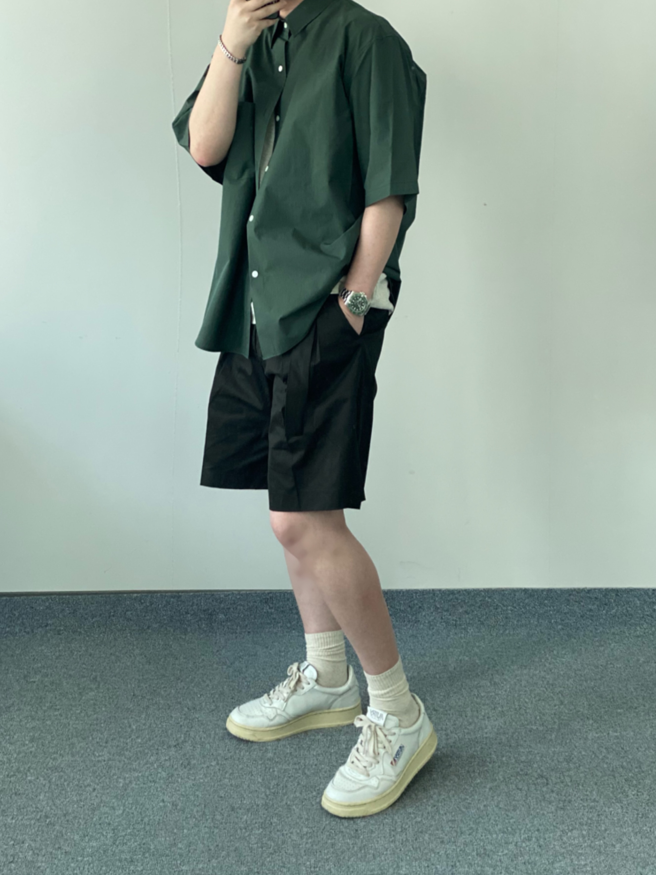Autry Medalist Low Leather Sneakers White 착용 스타일