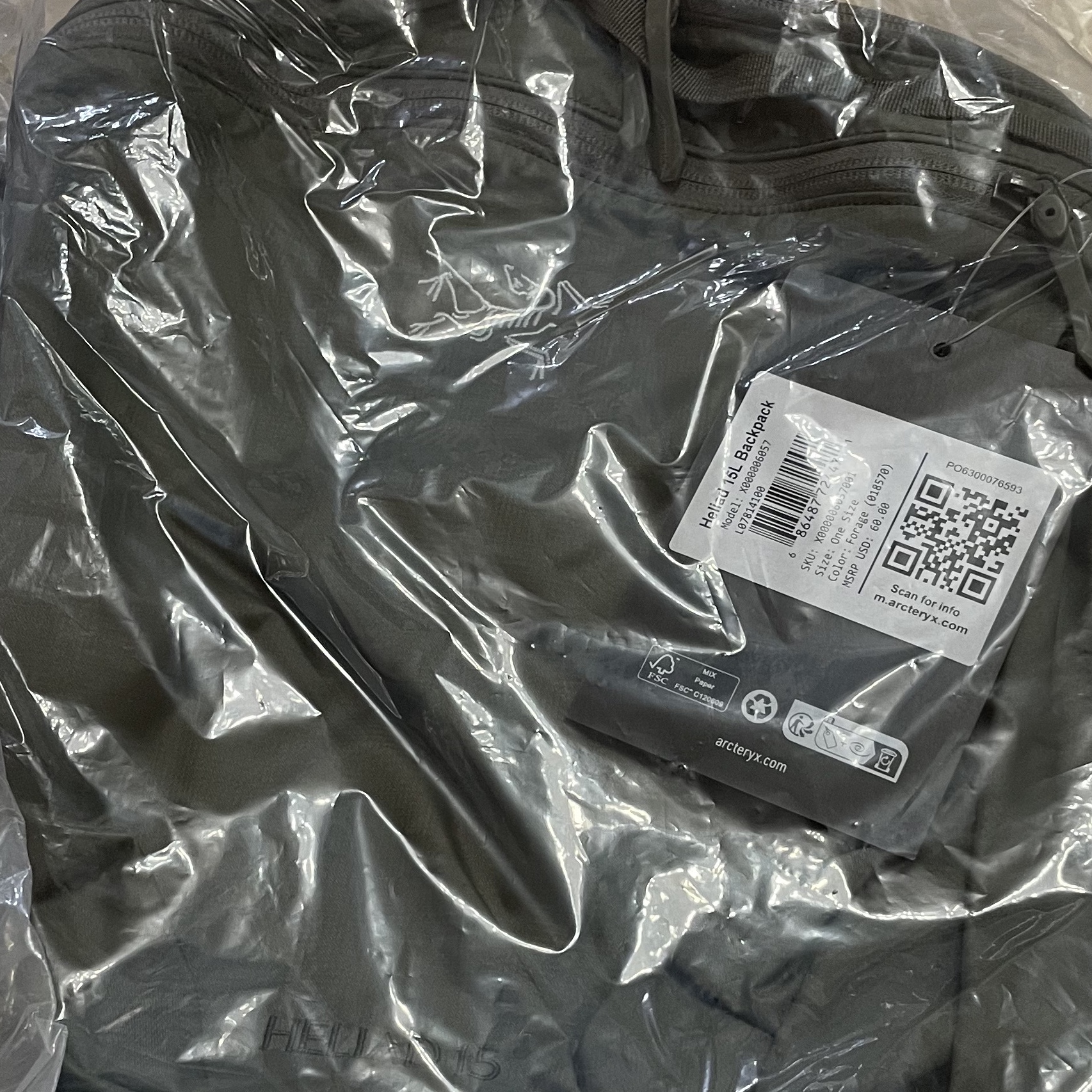 Arc'teryx Heliad 10 Backpack Forage 착용 스타일