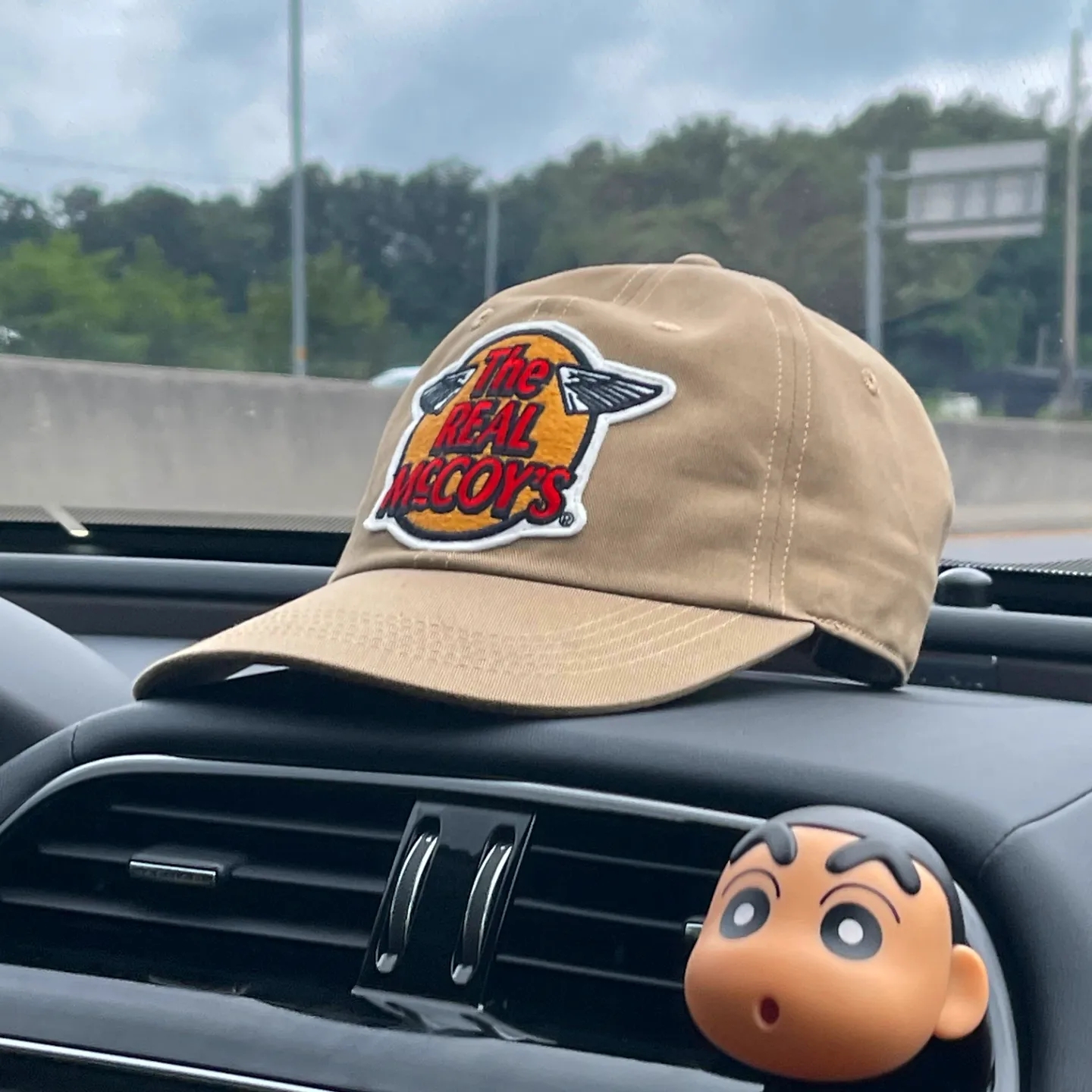 The Real McCoy's Logo Baseball Cap Khaki 착용 스타일 - 1