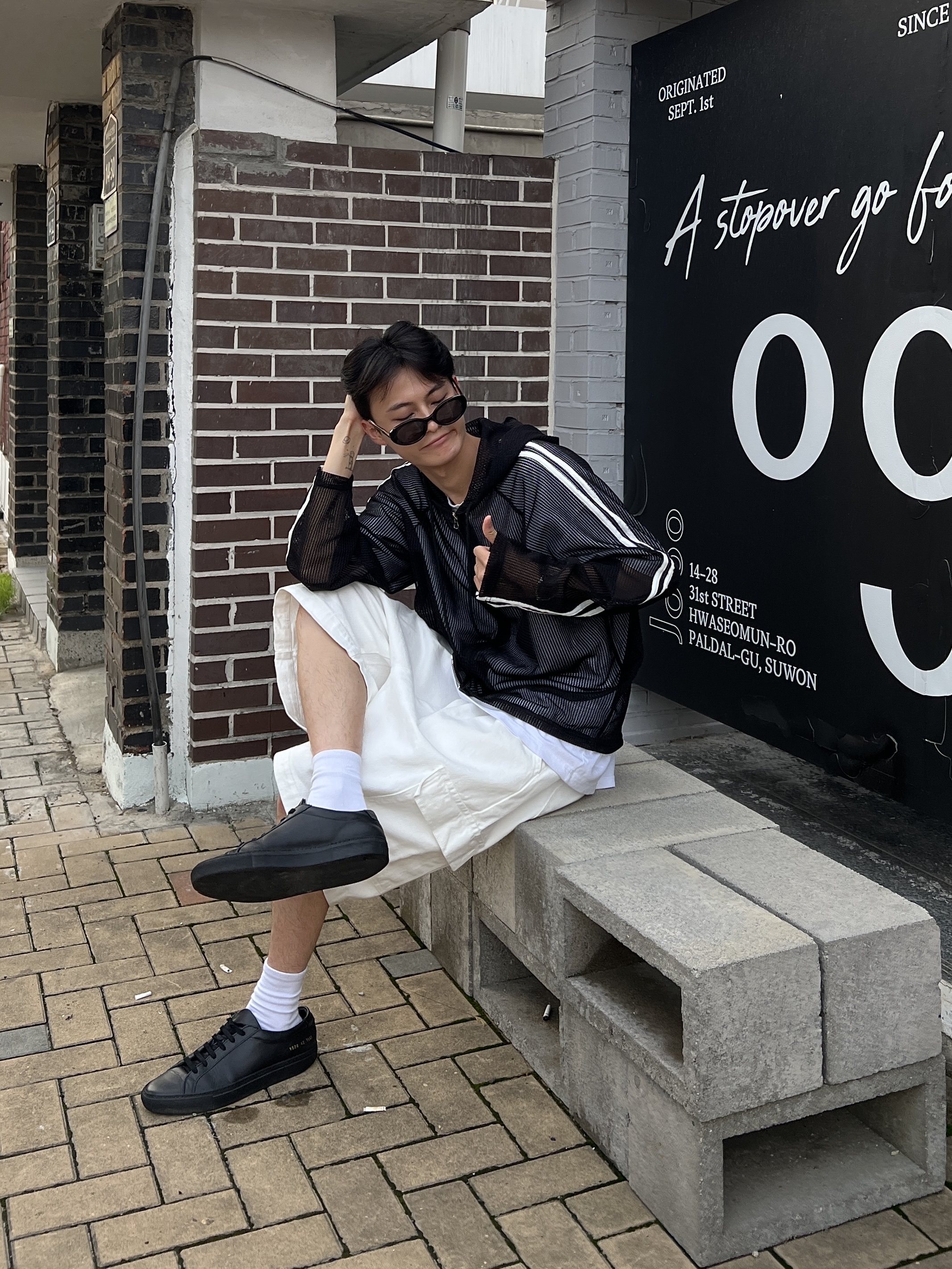 Common Projects Original Achilles Low Black 착용 스타일