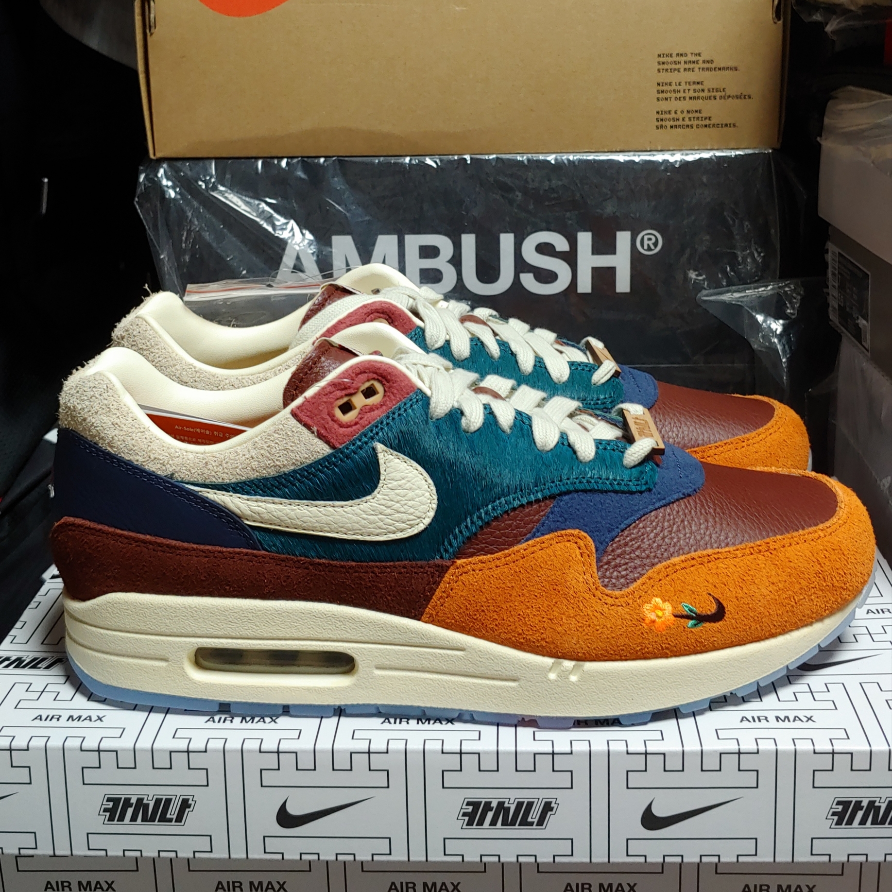 Nike x Kasina Air Max 1 SP Won-Ang Orange 착용 스타일 - 1