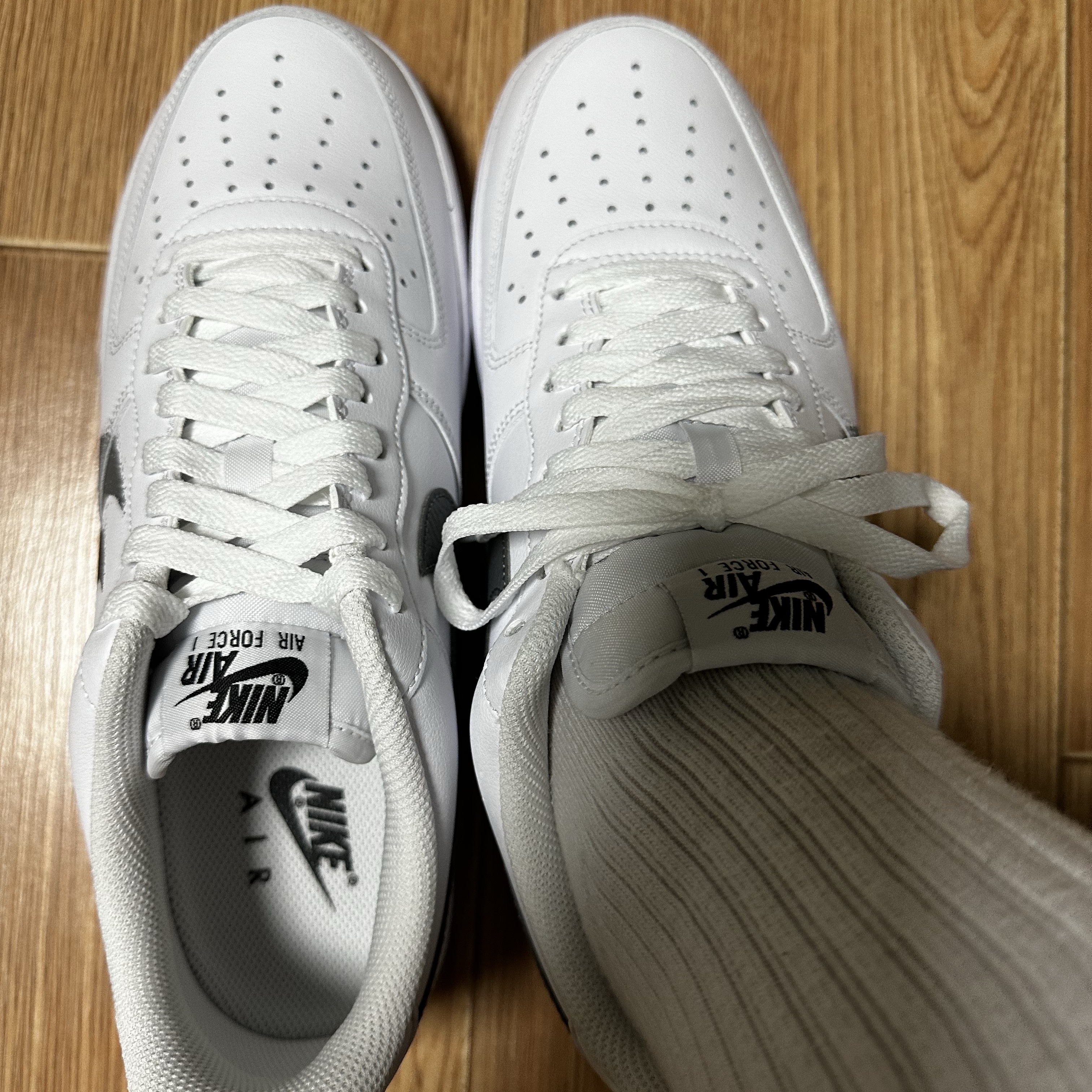 Nike Air Force 1 '07 Low White Cool Grey 착용 스타일 - 3