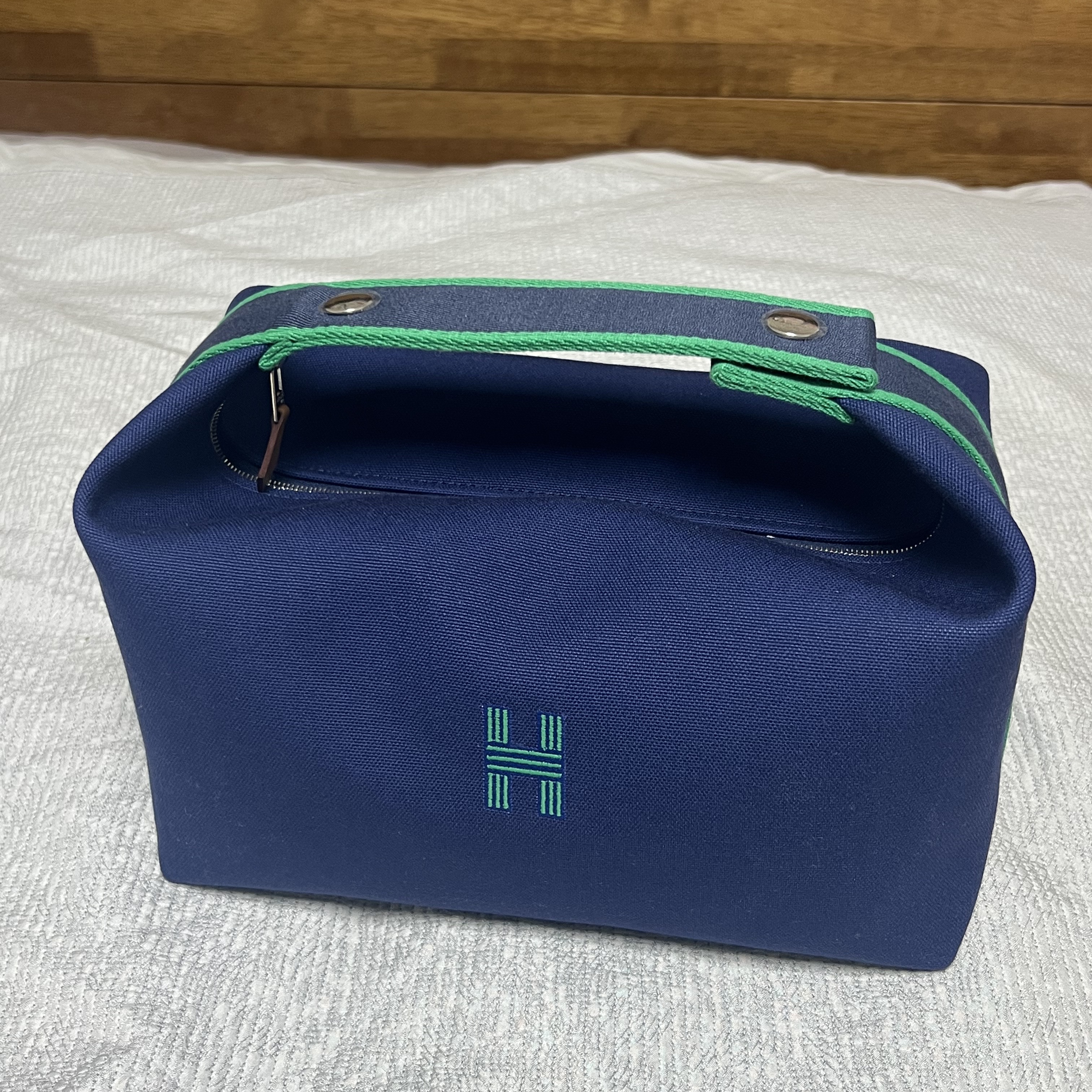 Hermes Large Bride-A-Brac Case Canvas & Marine 착용 스타일