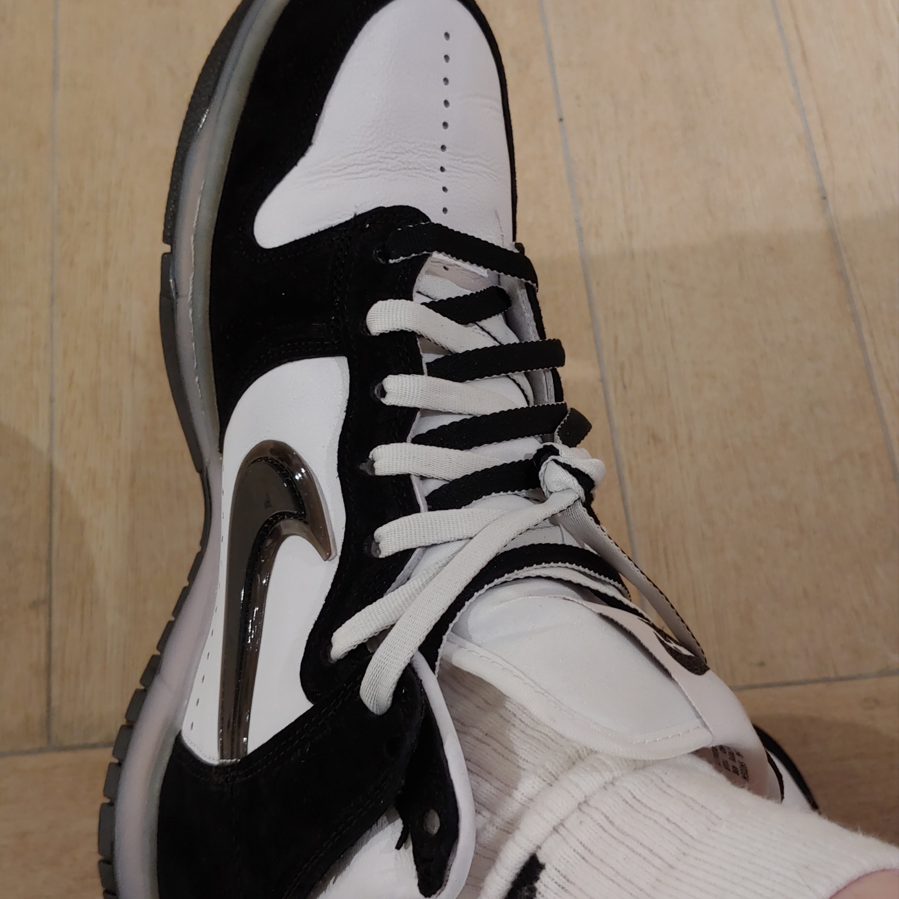 Nike x Slam Jam Dunk High SP Clear Black 착용 스타일 - 2