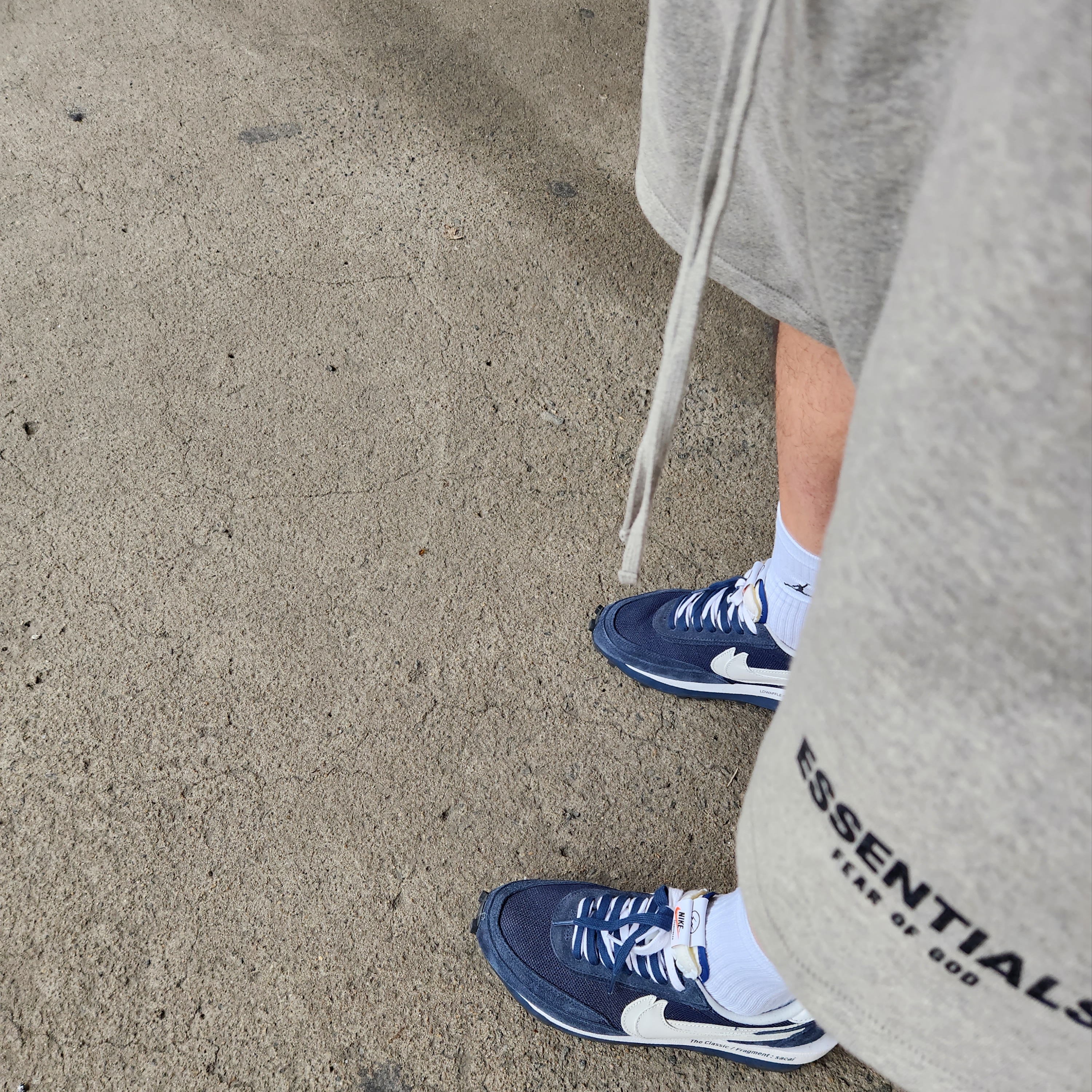 Nike x Sacai x Fragment LDWaffle Blackened Blue 착용 스타일