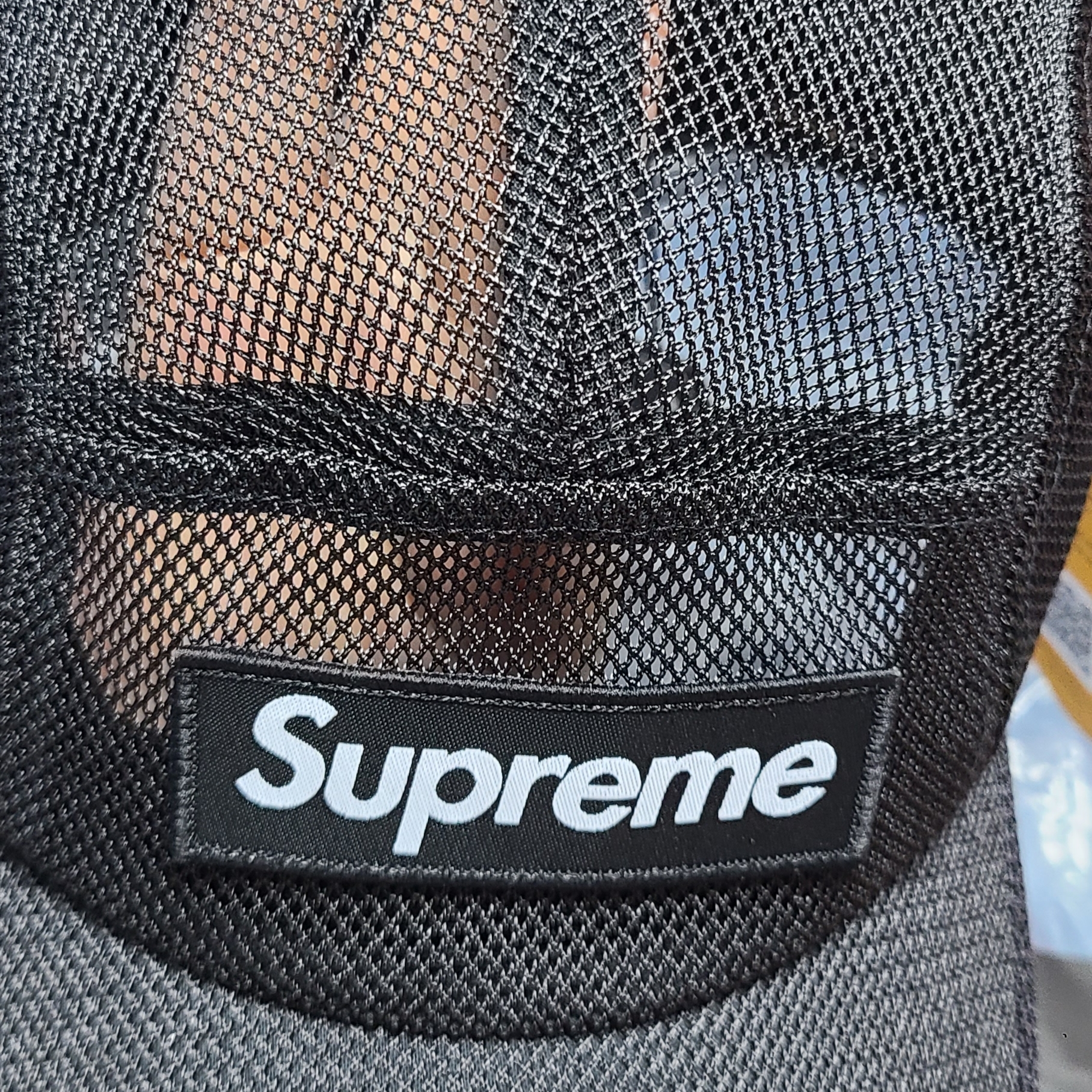 Supreme Mesh Cordura Camp Cap Black - 23SS 착용 스타일 - 3