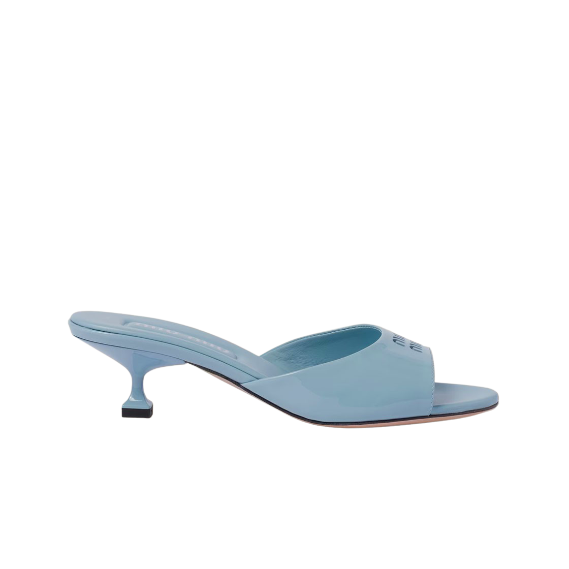 (W) 미우 미우 페이턴트 레더 샌들 라이트 블루((W) Miu Miu Patent Leather Sandals Light Blue) - 1