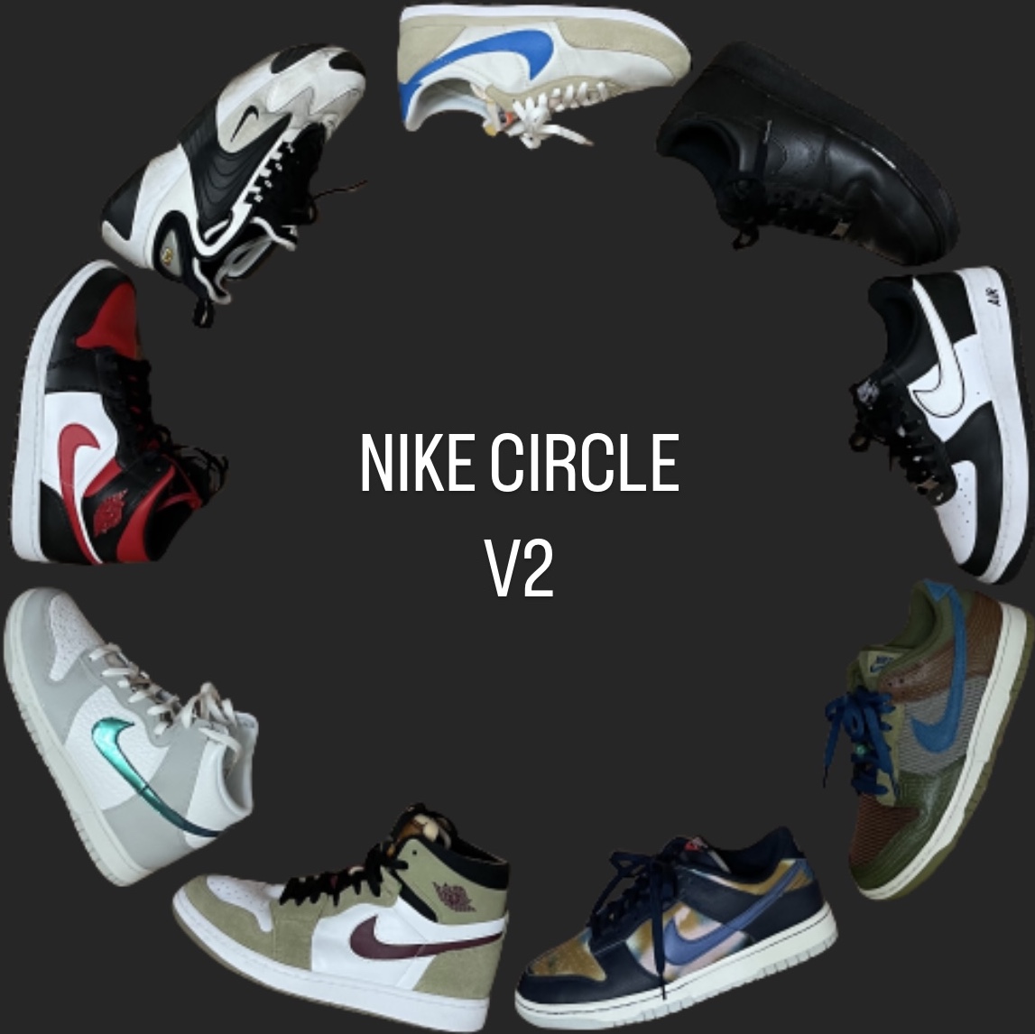Jordan 1 Zoom Air CMFT Neutral Olive, Nike Dunk Low Retro PRM Obsidian Graffiti 착용 스타일
