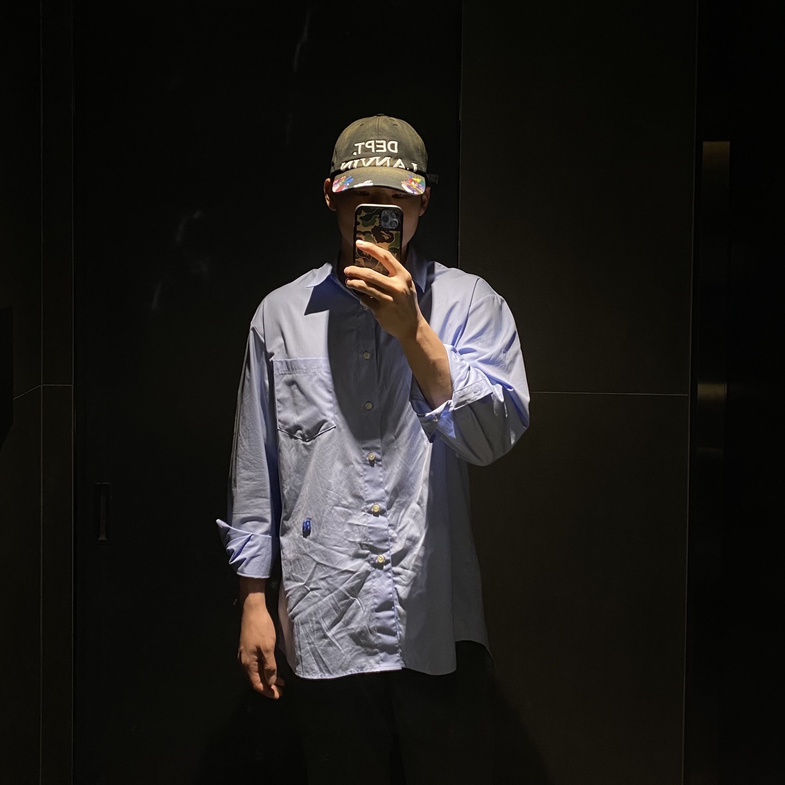 Gallery Dept. x Lanvin Painted Cap Black 착용 스타일