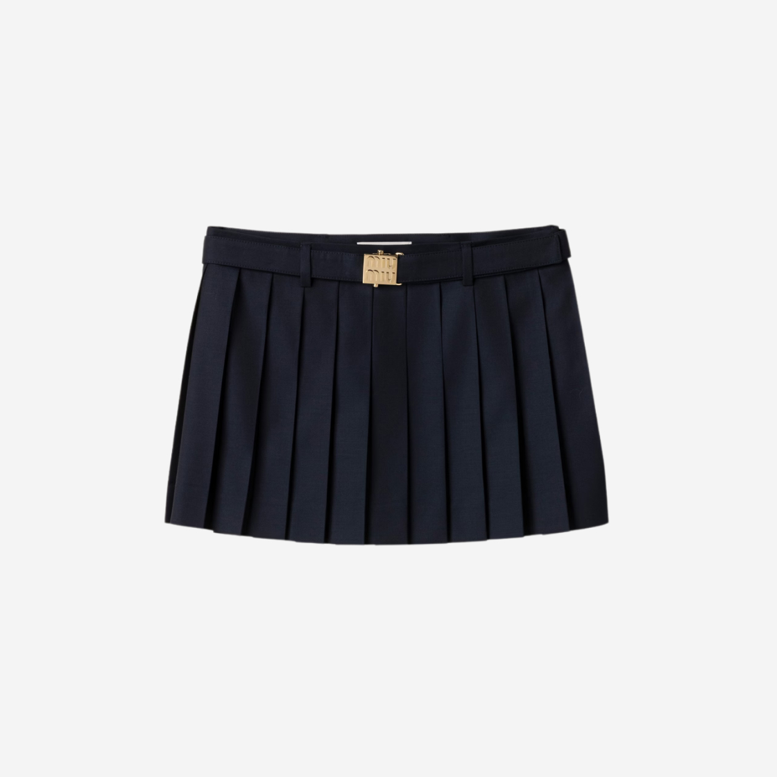 MIU MIU Pleats Ribbon Short Skirt MIU MIU Pleats Ribbon Short Skirt