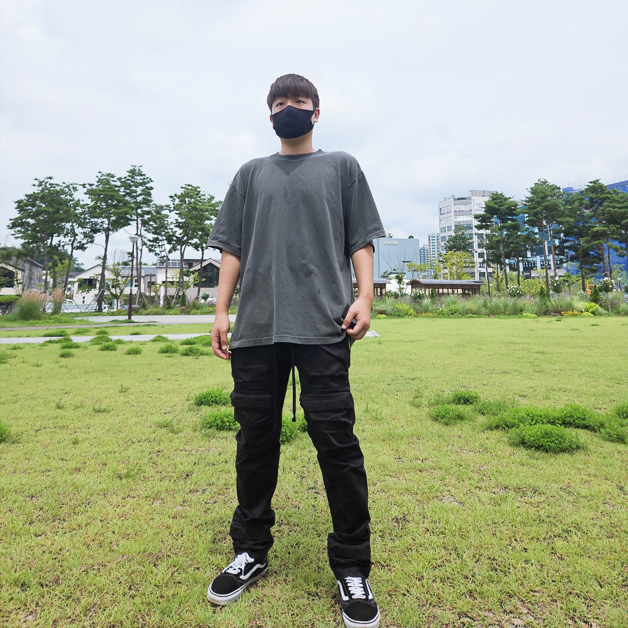 Grailz Flight Pocket Pants Black 착용 스타일 - 1