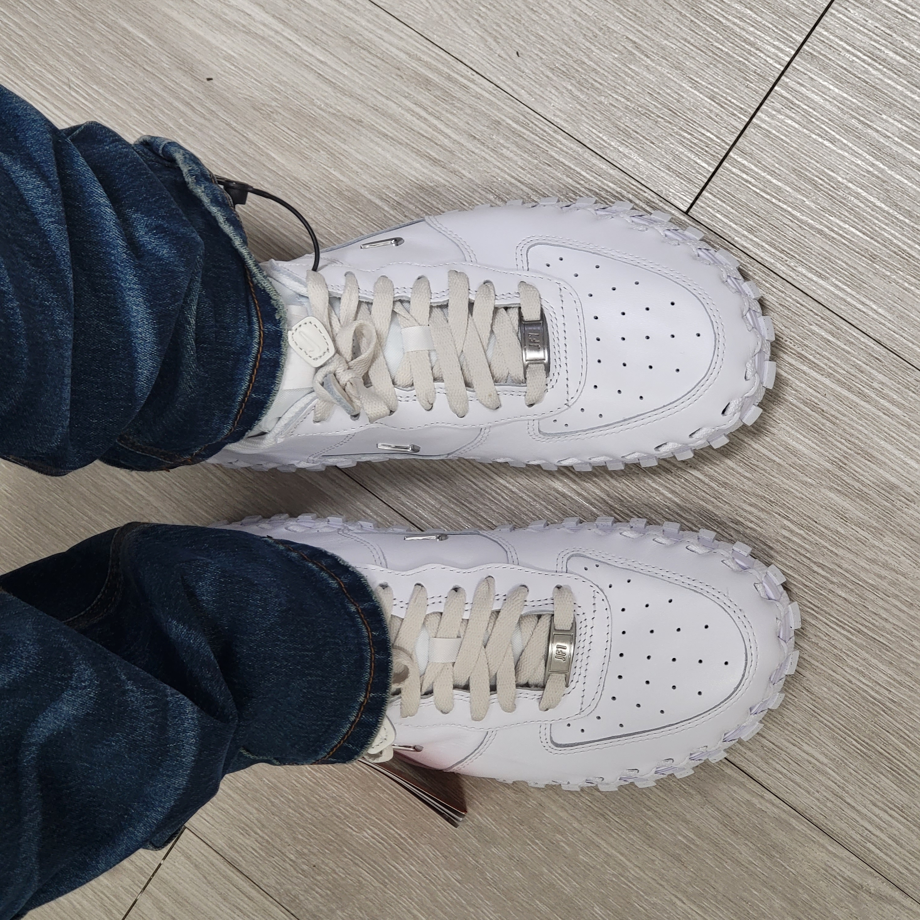 Nike x Jacquemus J Force 1 Low LX SP White 착용 스타일