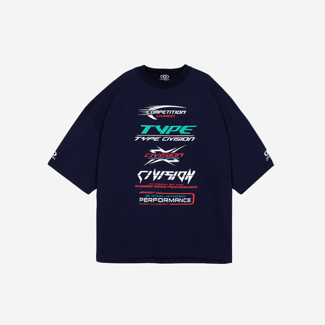 CVSP00000JY [KREAM 단독] Civision by CSC Hybrid Multi Logo T-Shirt Dark Navy