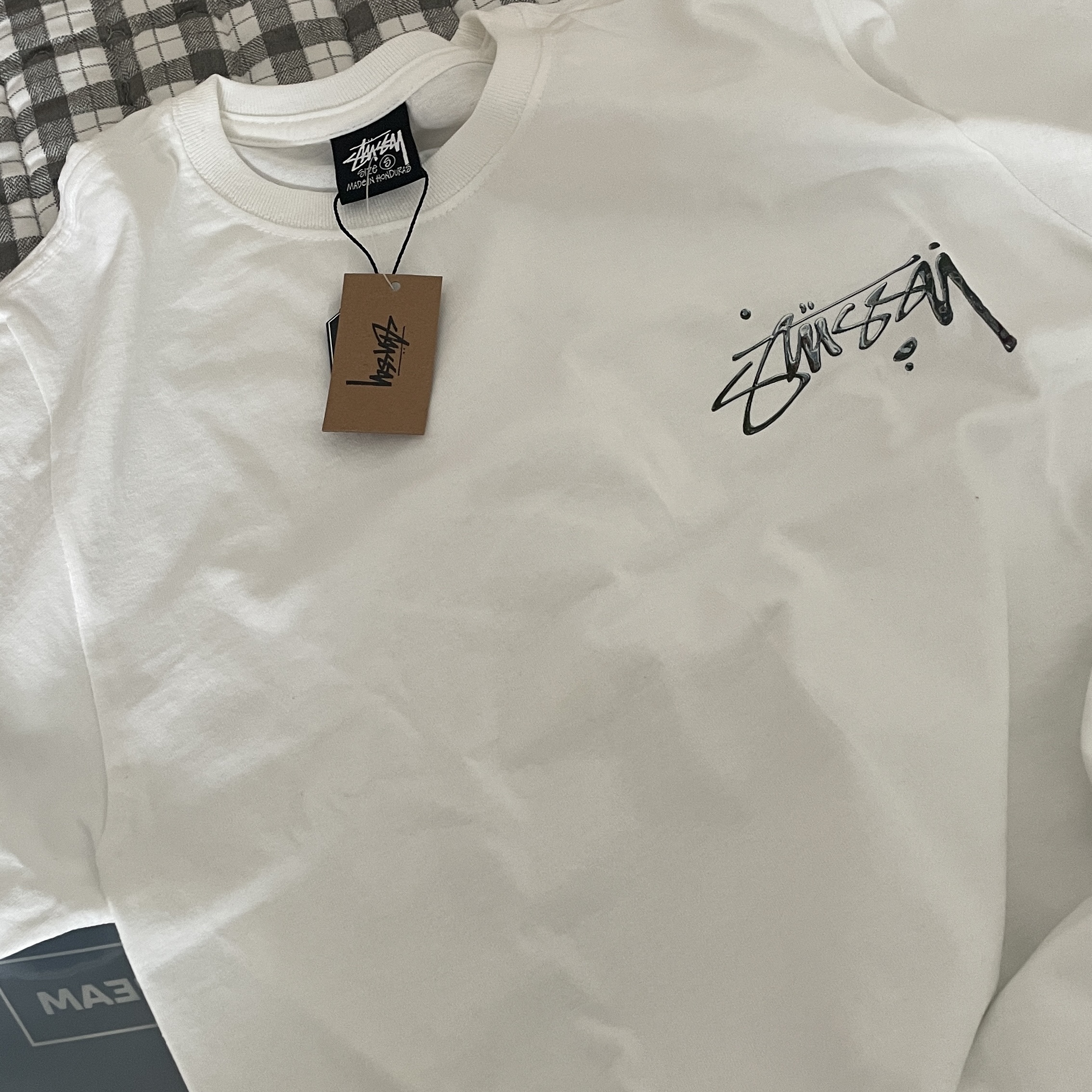 Stussy Mercury T-Shirt White 착용 스타일 - 1