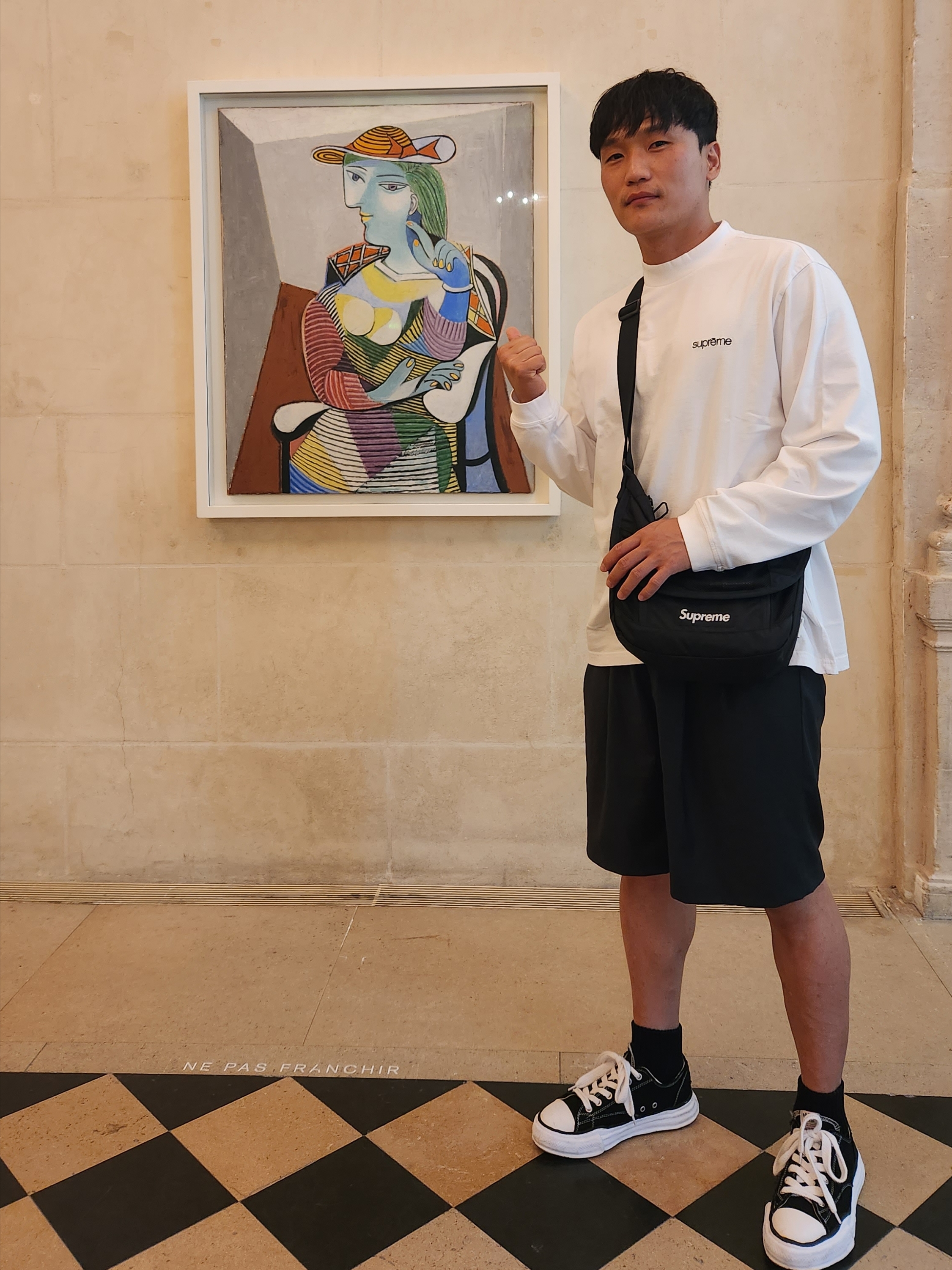Maison Mihara Yasuhiro Peterson OG Sole Canvas Low Sneakers Black 착용 스타일