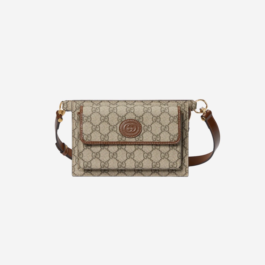 Gucci GG Belt Bag with Interlocking G Beige Ebony Supreme 상세 이미지 1