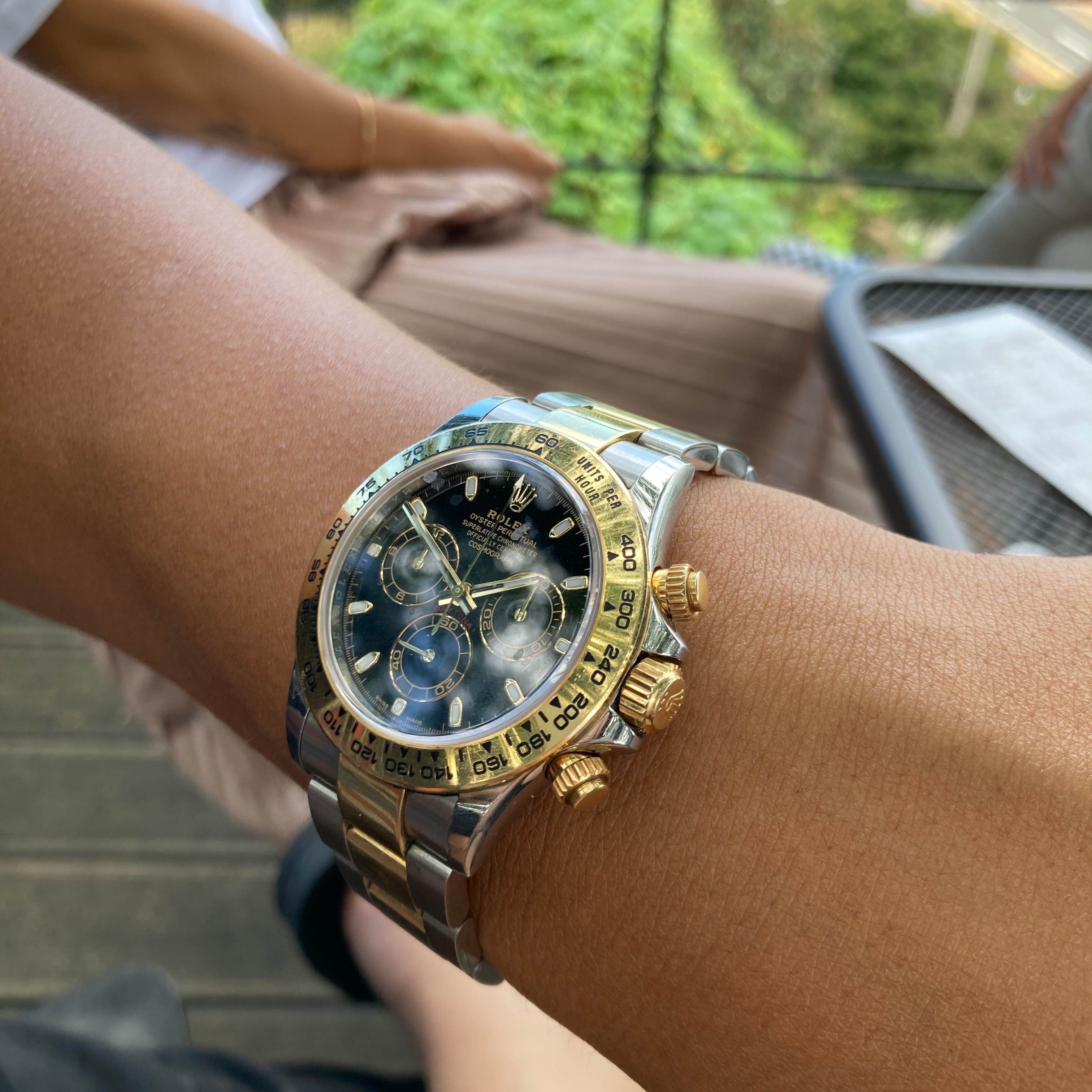 Rolex Cosmograph Daytona 40mm 116503 Black Diamond-Set Oyster 착용 스타일 - 1