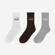 IAB Studio Socks Pack White Gray Brown
