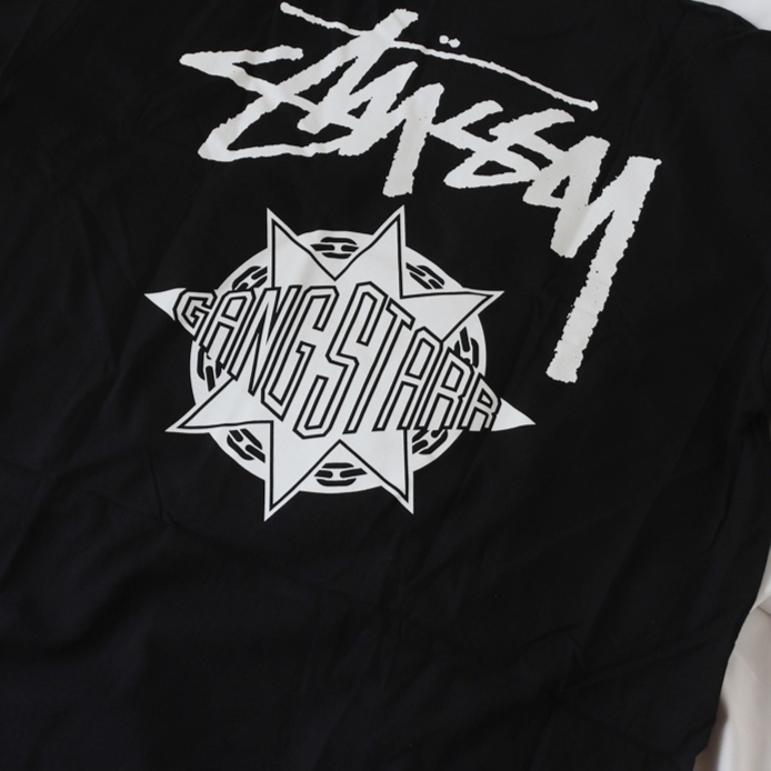 Stussy x Gang Starr Take It Personal T-Shirt Black 착용 스타일 - 3