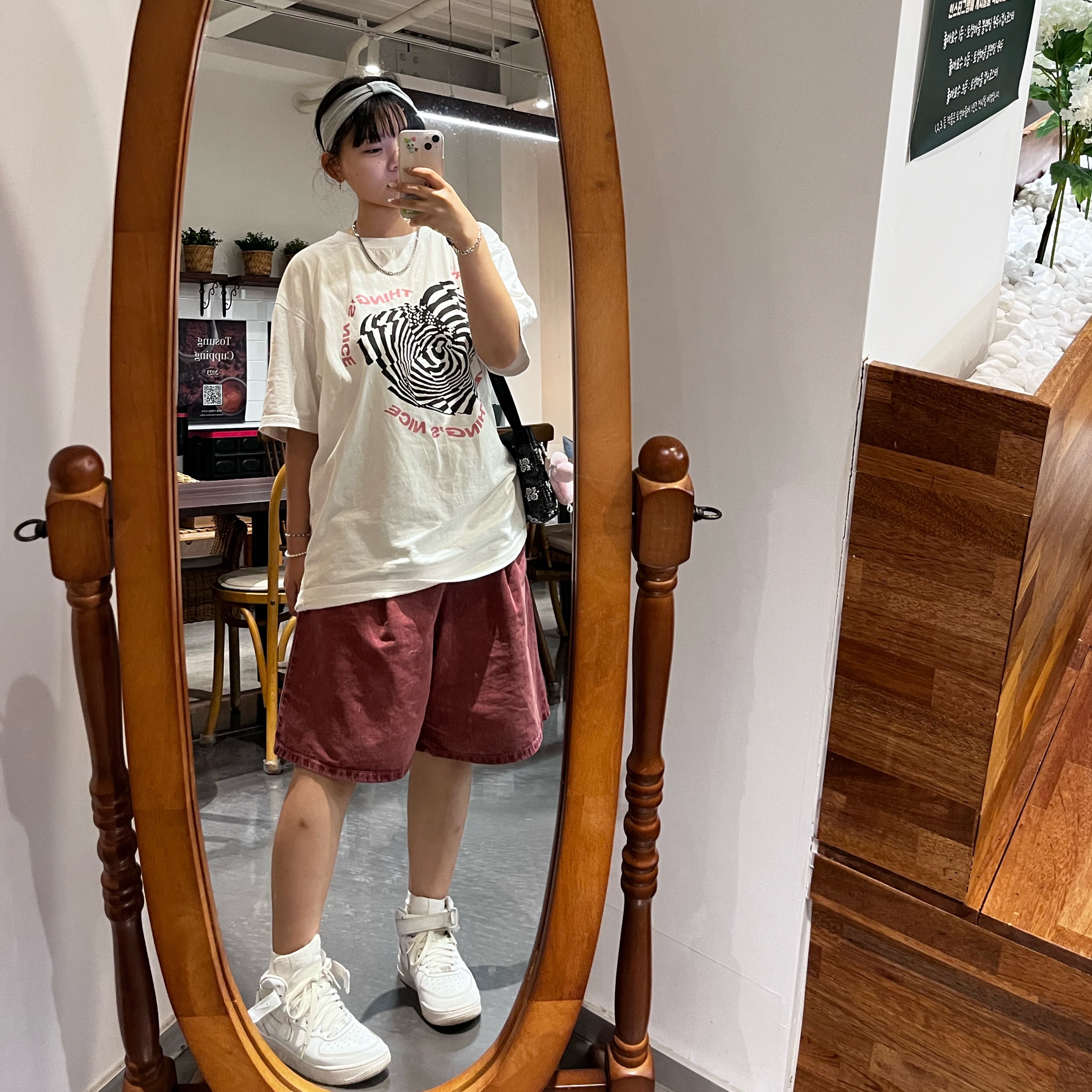 Nike Air Force 1 Mid '07 White 착용 스타일