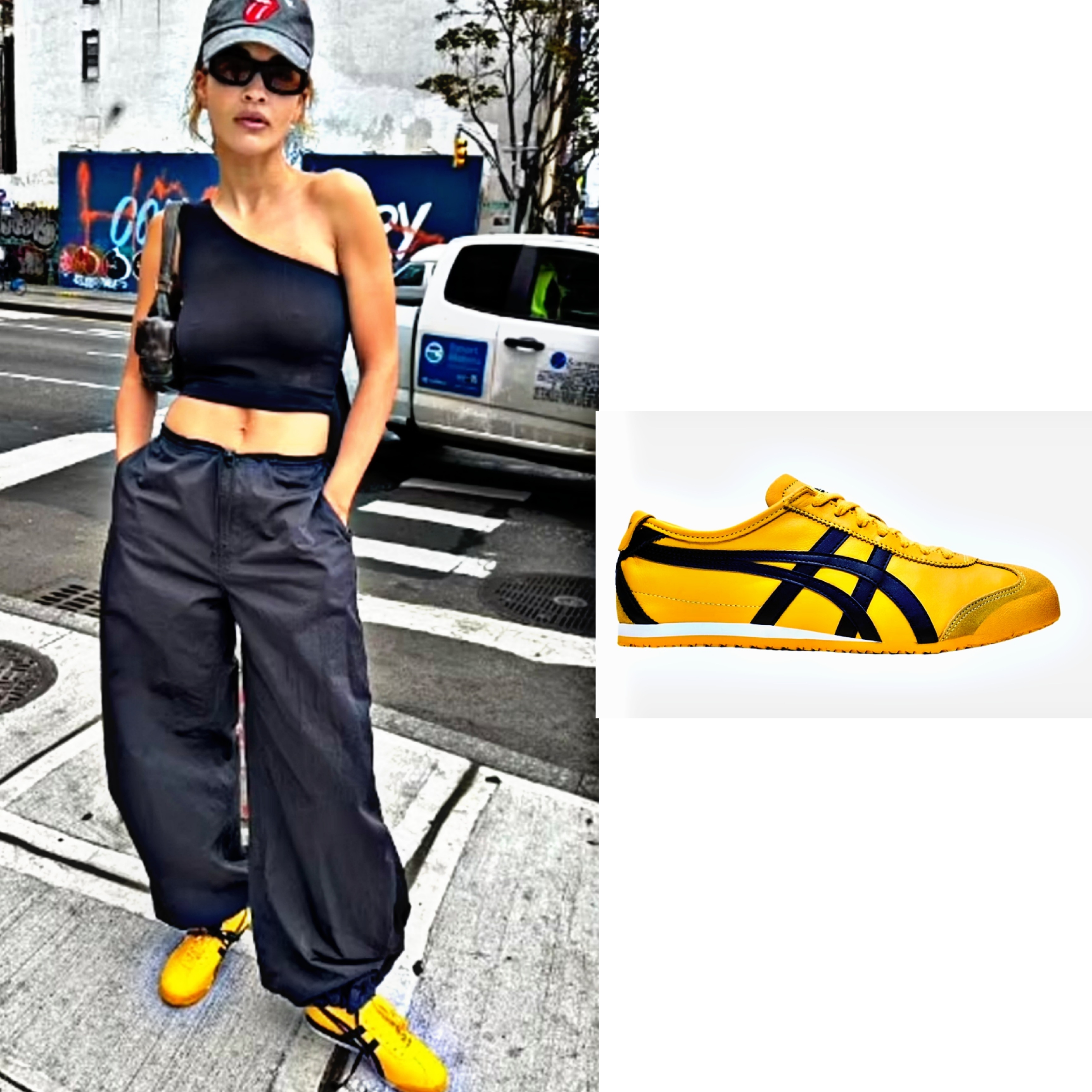Onitsuka Tiger Mexico 66 Yellow Black 착용 스타일