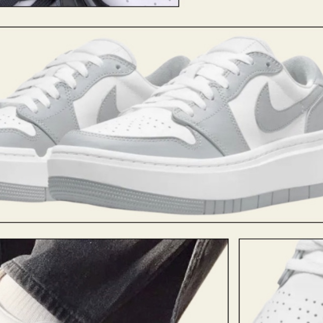 (W) Jordan 1 Low White Wolf Grey 착용 스타일