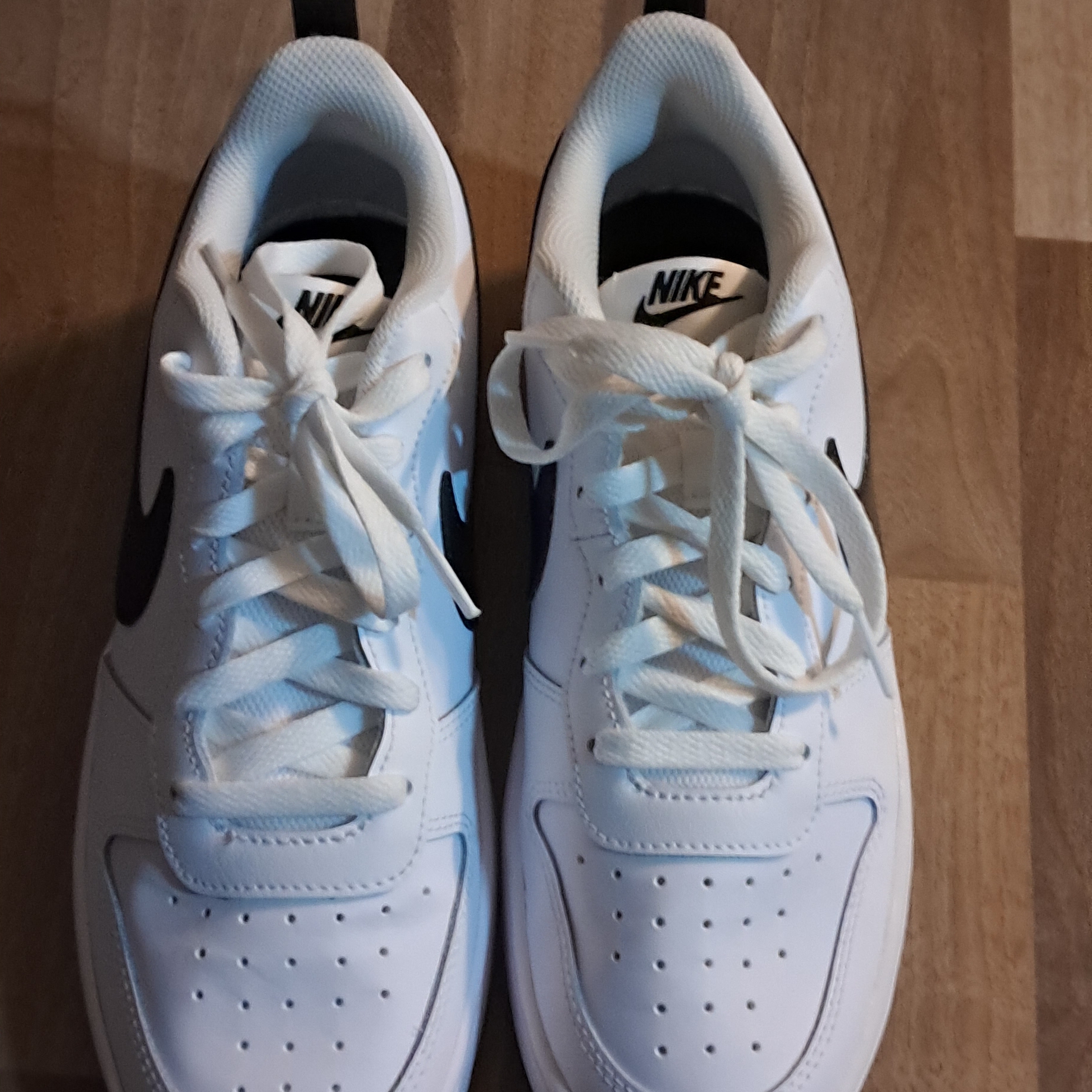 (GS) Nike Court Borough Low 2 White Black 착용 스타일 - 2