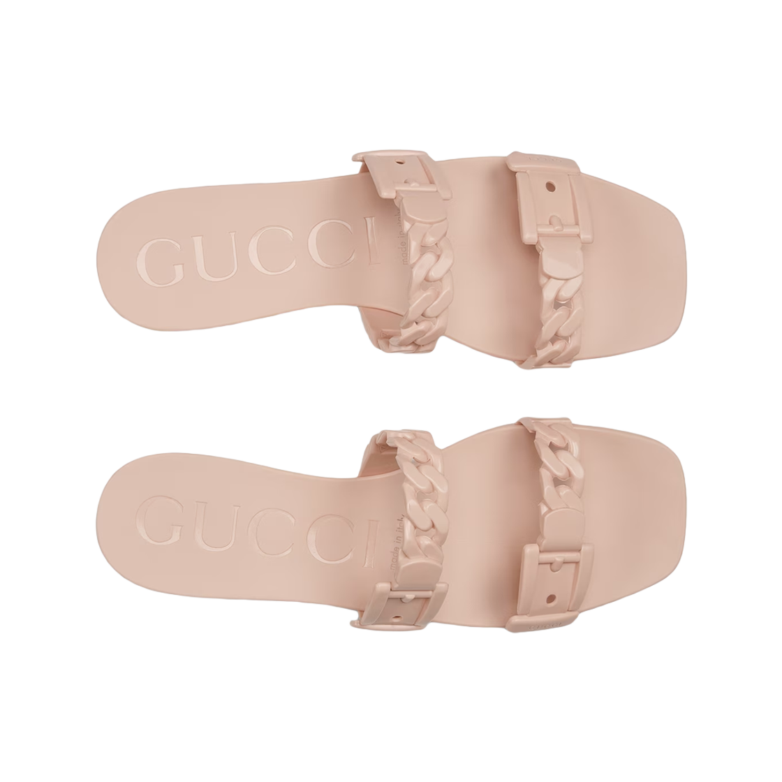 (W) 구찌 러버 슬라이드 샌들 라이트 핑크((W) Gucci Rubber Slide Sandal Light Pink) - 3