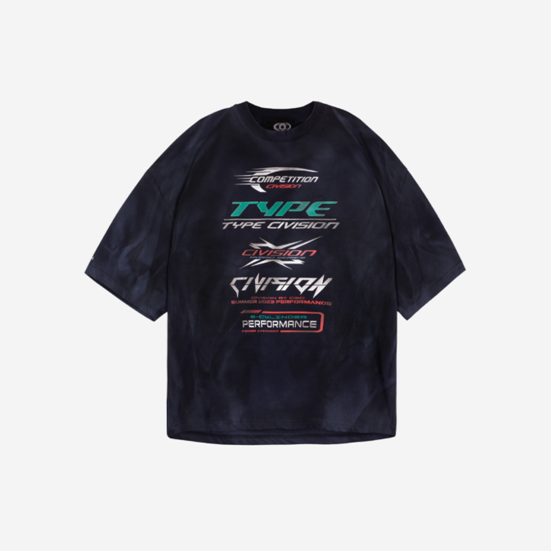 CVSP00000JZ [KREAM 단독] Civision by CSC Hybrid Multi Logo T-Shirt Dirty Ver. Dark Navy