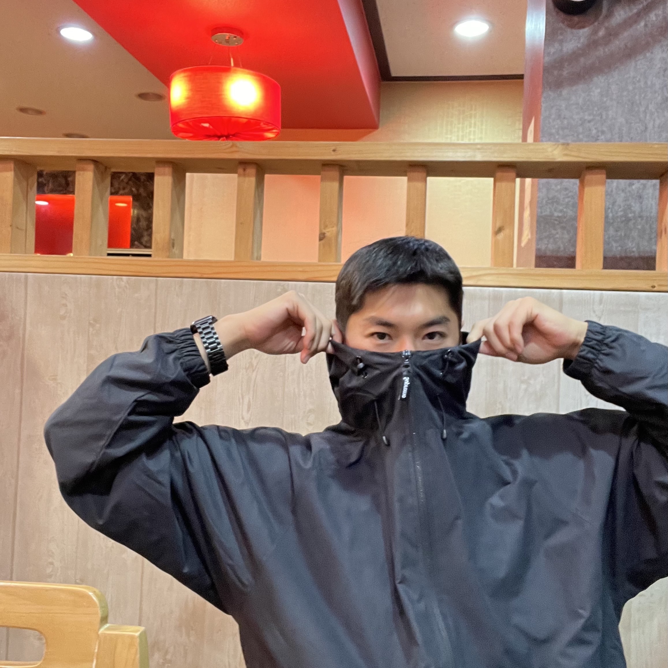 Supreme Lightweight Nylon Hooded Jacket Black - 23SS 착용 스타일