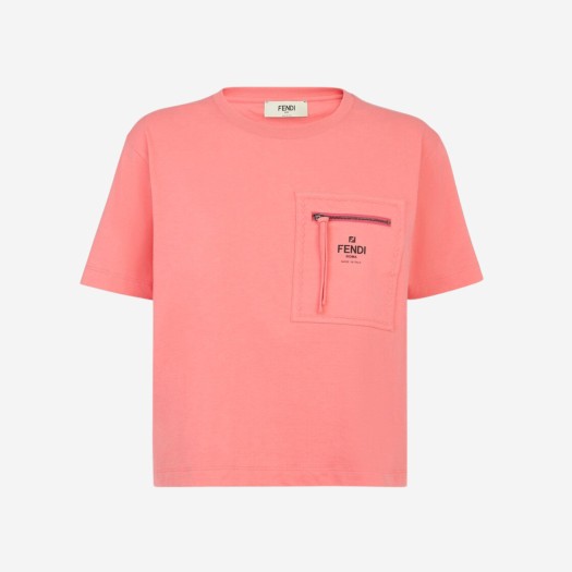 (W) 펜디 저지 크롭 티셔츠 핑크